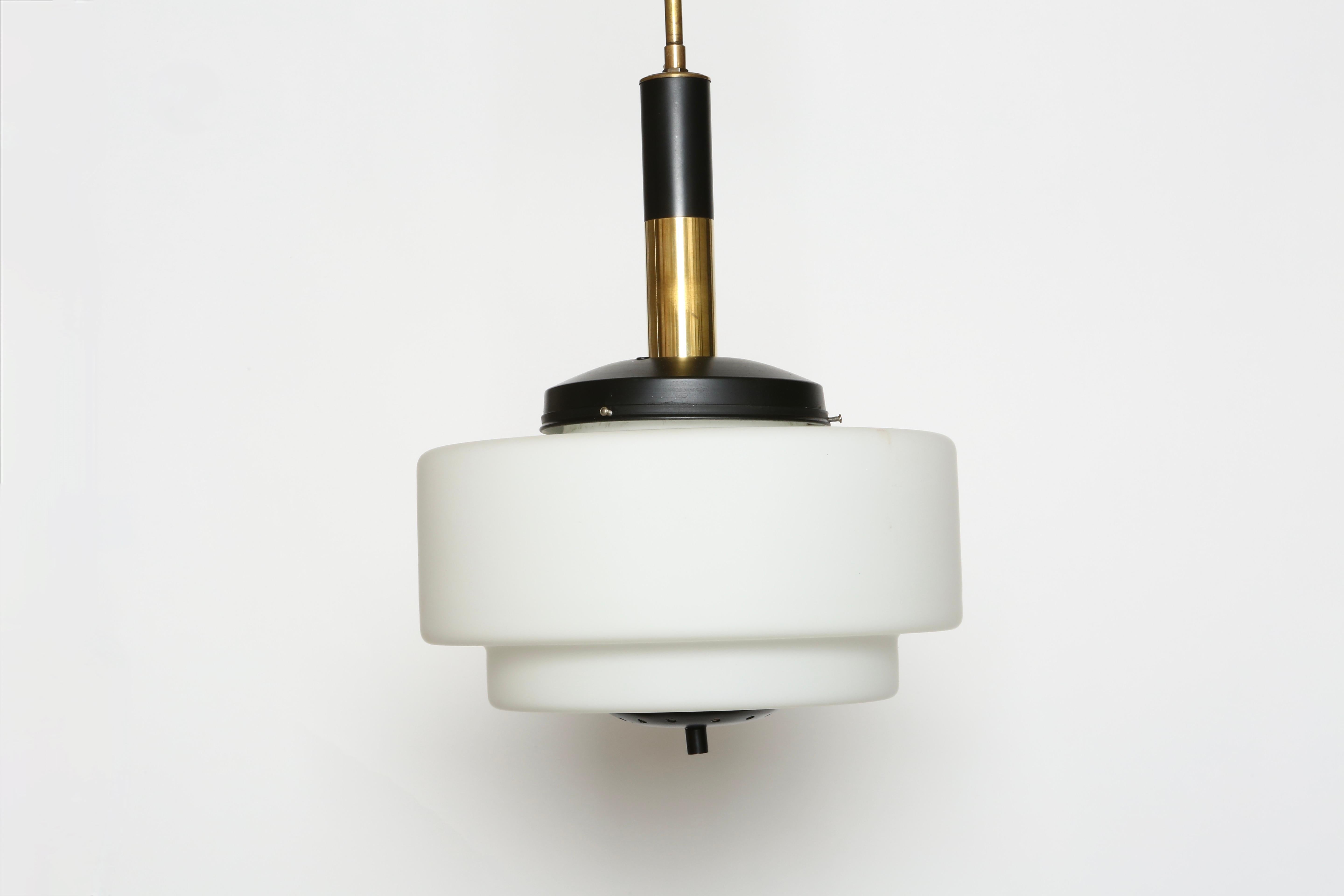 Mid-20th Century Stilnovo Style Ceiling Pendant, Italy, 1960s For Sale