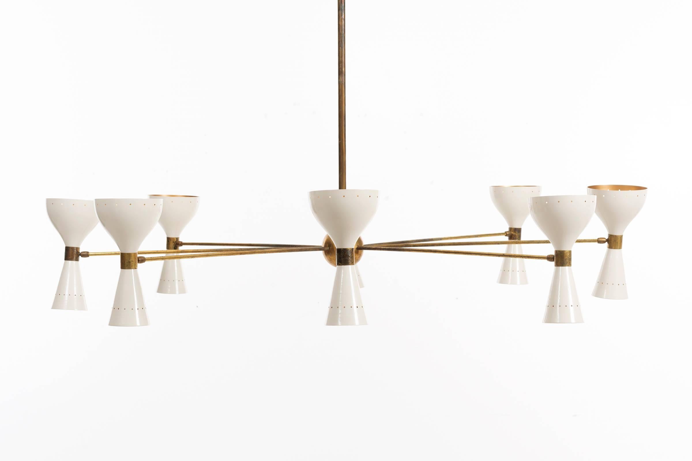 Contemporary Stilnovo Style Chandelier