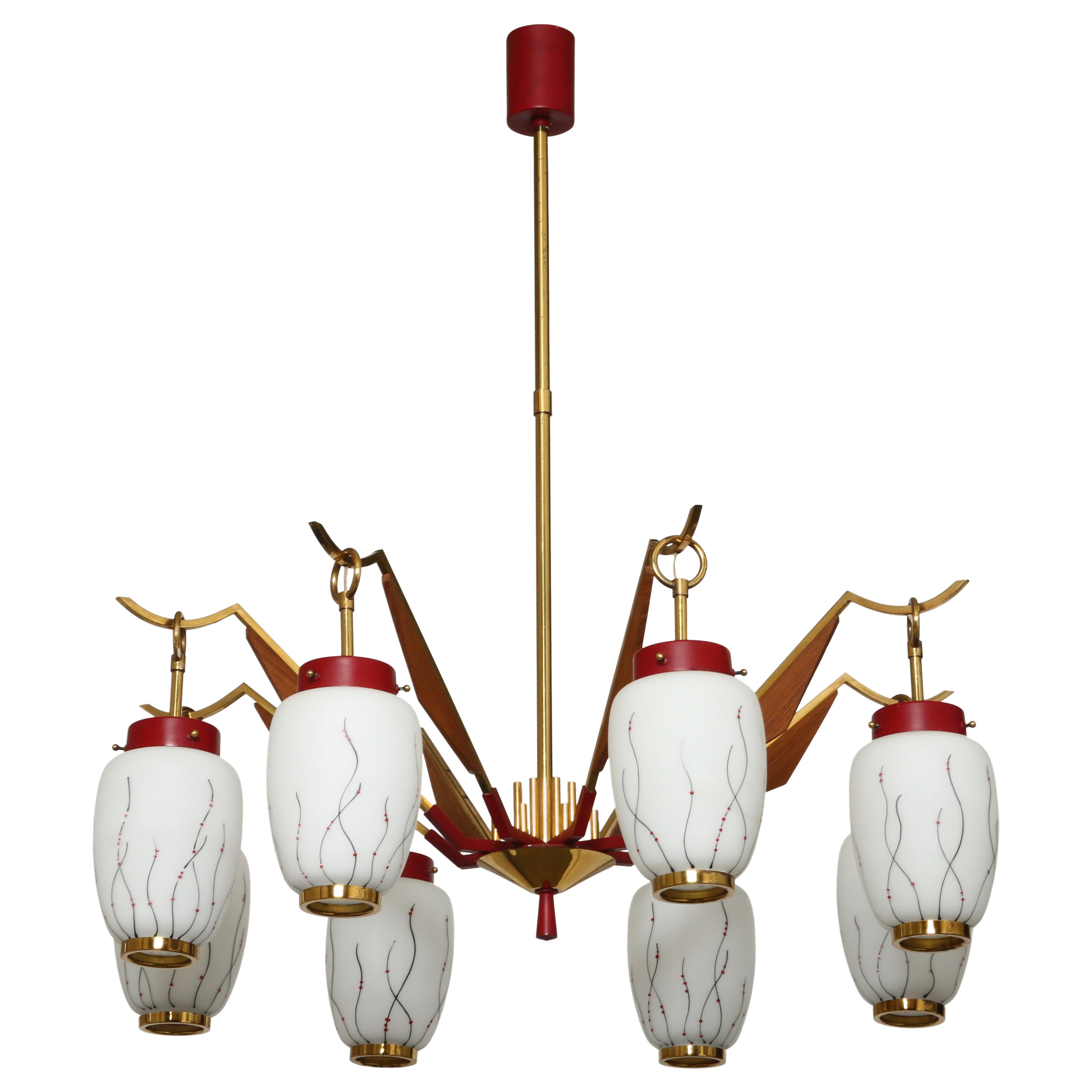 Stilnovo Style Chandelier For Sale