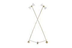 Stilnovo Style Counterweight Brass Floor Lamps