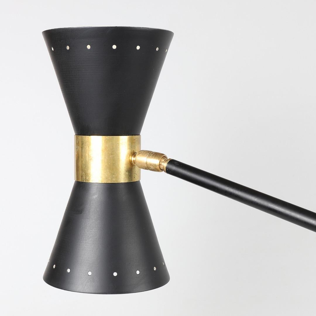 Lámpara de mesa/escritorio Diábolo estilo Stilnovo, años 50 Metal en venta