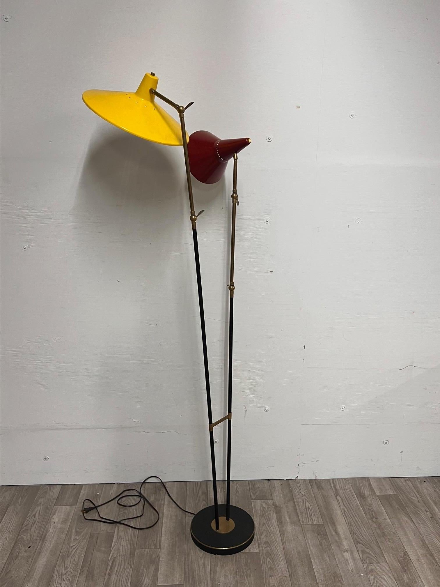 Stilnovo Style Floor Lamp In Good Condition For Sale In Red Lion, PA