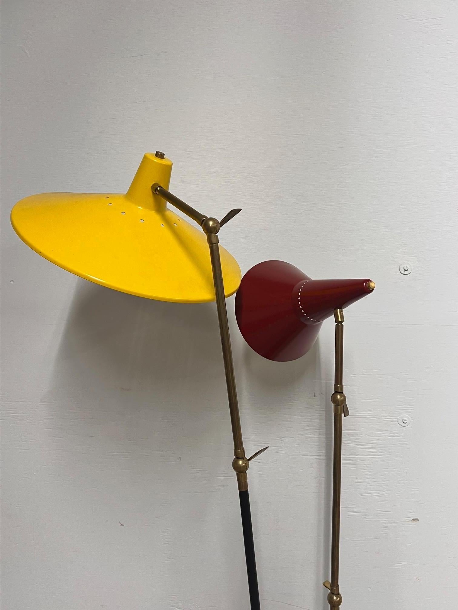 Mid-20th Century Stilnovo Style Floor Lamp For Sale