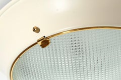 Stilnovo Style Flush Mount Ceiling Light, Italy, Vintage 1960s