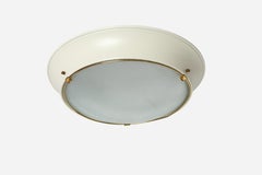 Stilnovo Style Flush Mount Ceiling Light, Italy, Vintage 1960s