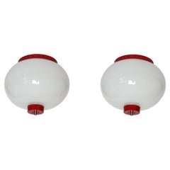 Stilnovo Style Flush Mount Ceiling Lights, ein Paar