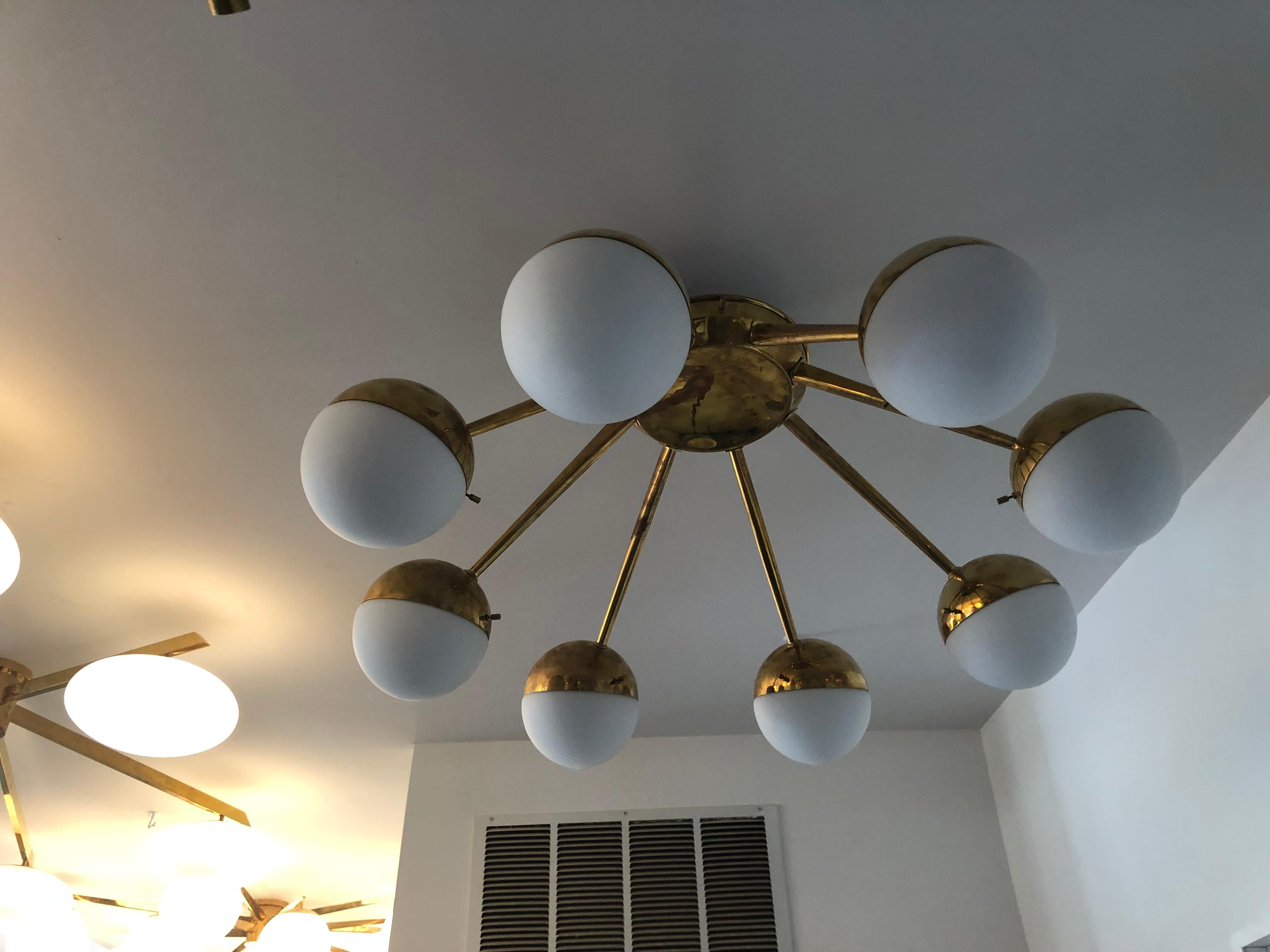 Mid-Century Modern Stilnovo Style Flush Mount