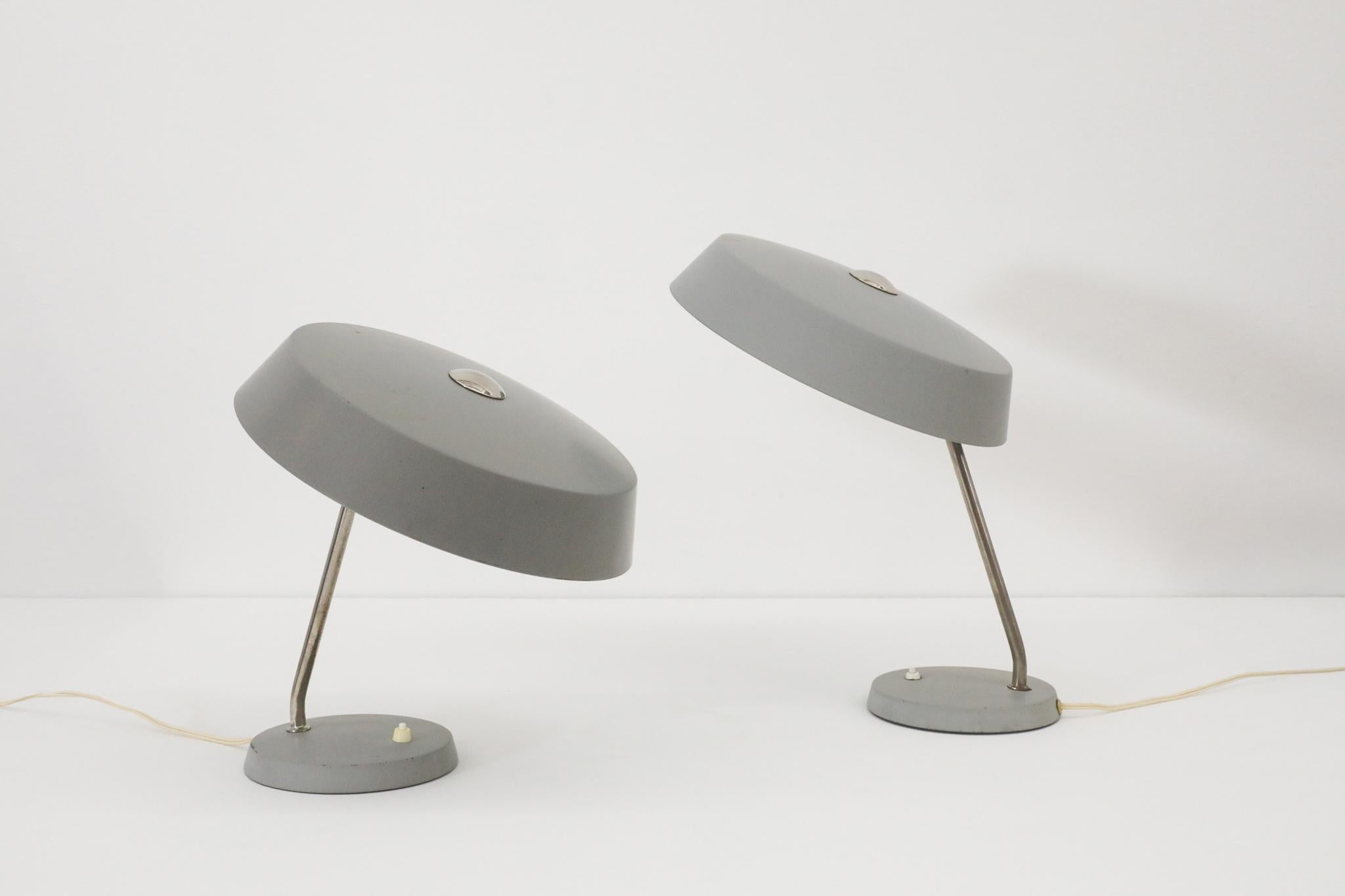 Stilnovo Style Industrial Desk Lamps by V.E.B NARVA Leuchten For Sale 2