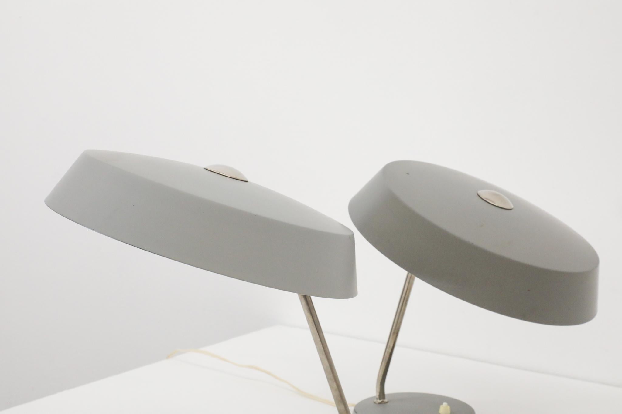 Stilnovo Style Industrial Desk Lamps by V.E.B NARVA Leuchten For Sale 6