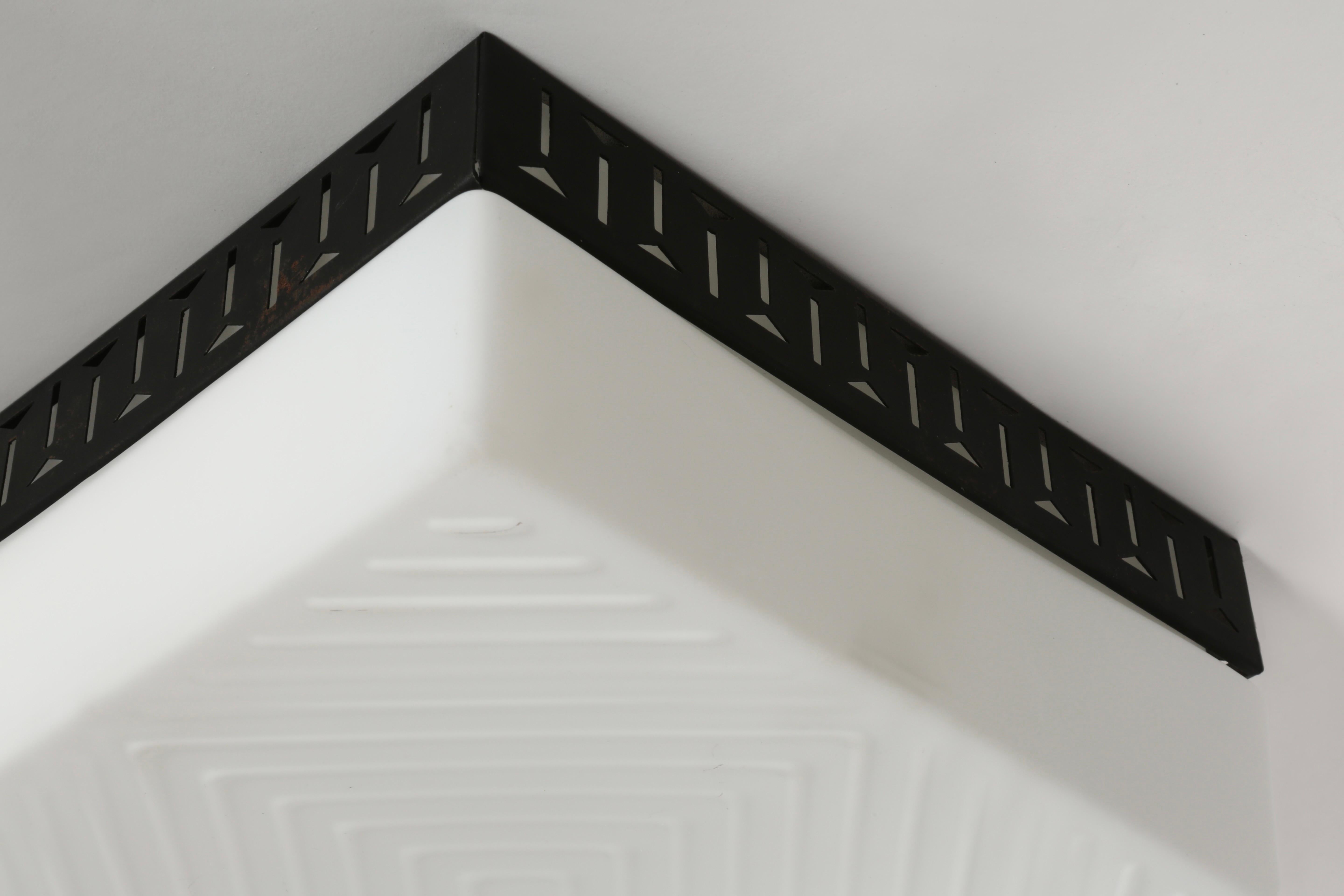 Mid-20th Century Stilnovo style Italian ceiling lights, set of 2 For Sale