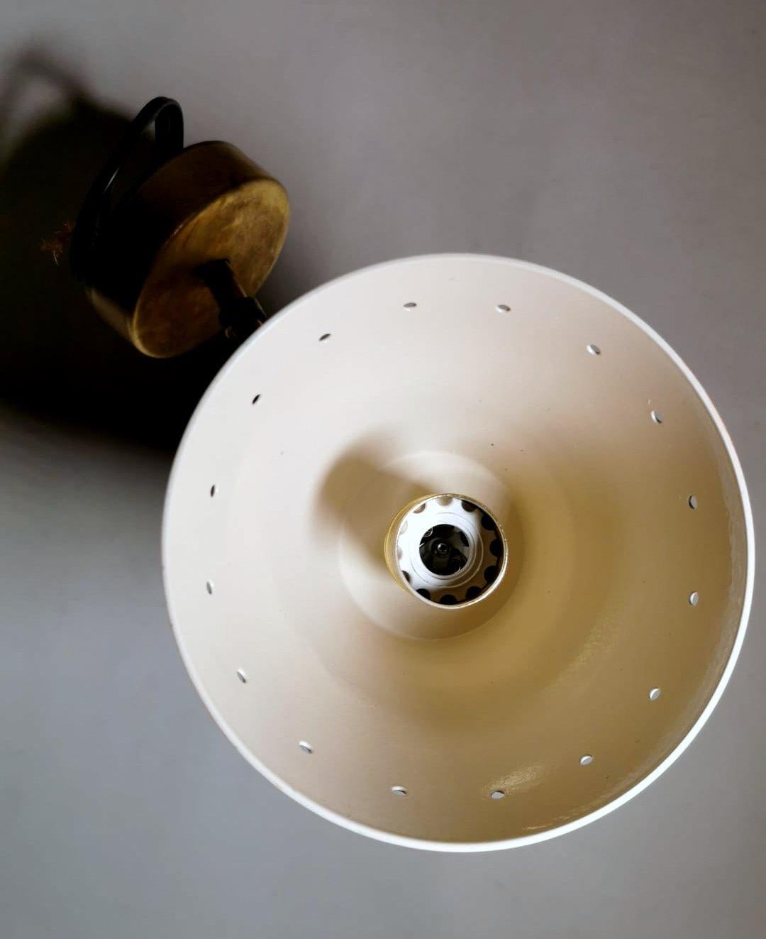 Stilnovo Style Italian Wall Sconce Model Diabolo in Brass and Metal Orange Color In Good Condition In Prato, Tuscany