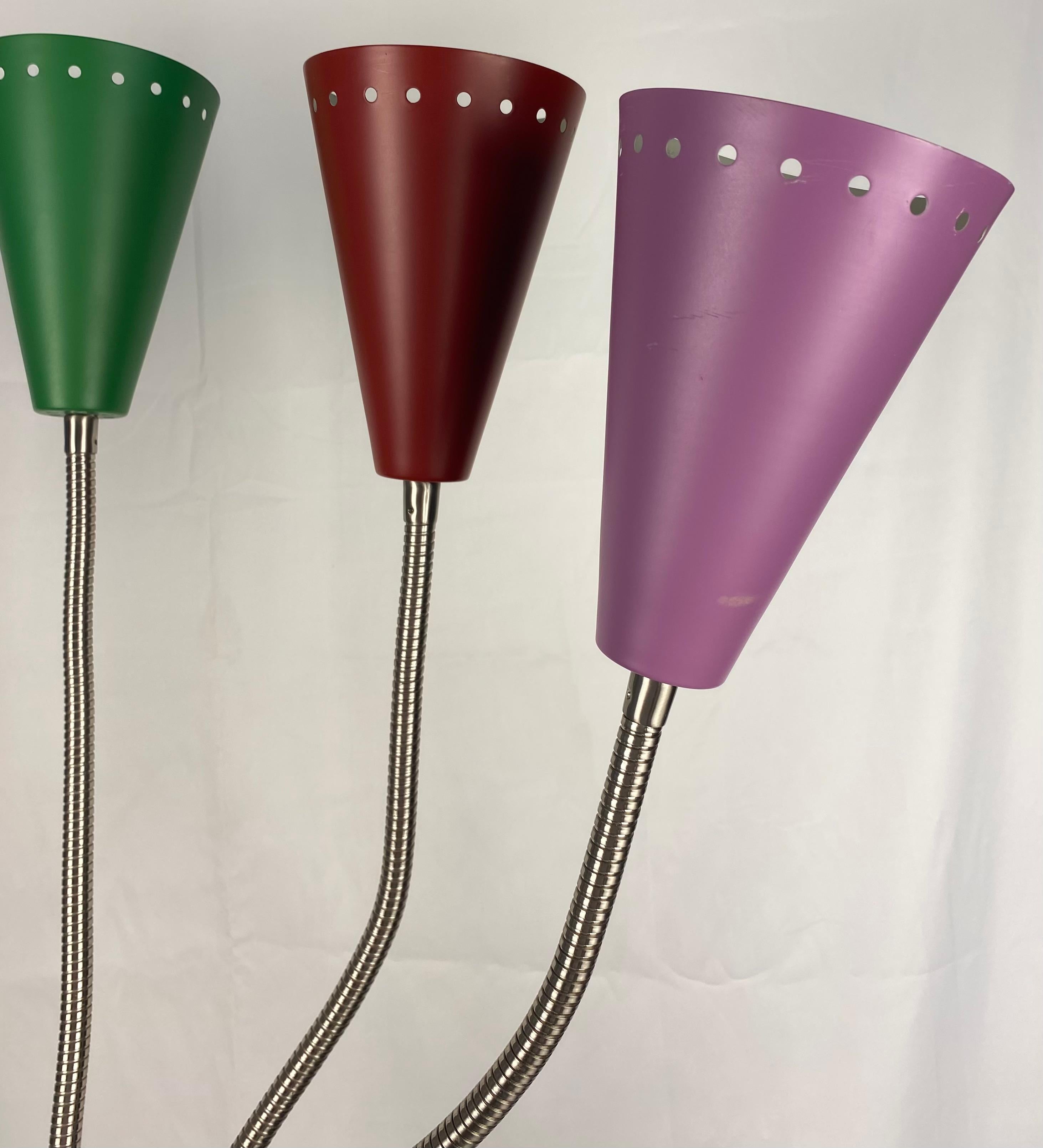 Stilnovo Style Midcentury 5 Arm Floor Lamp For Sale at 1stDibs