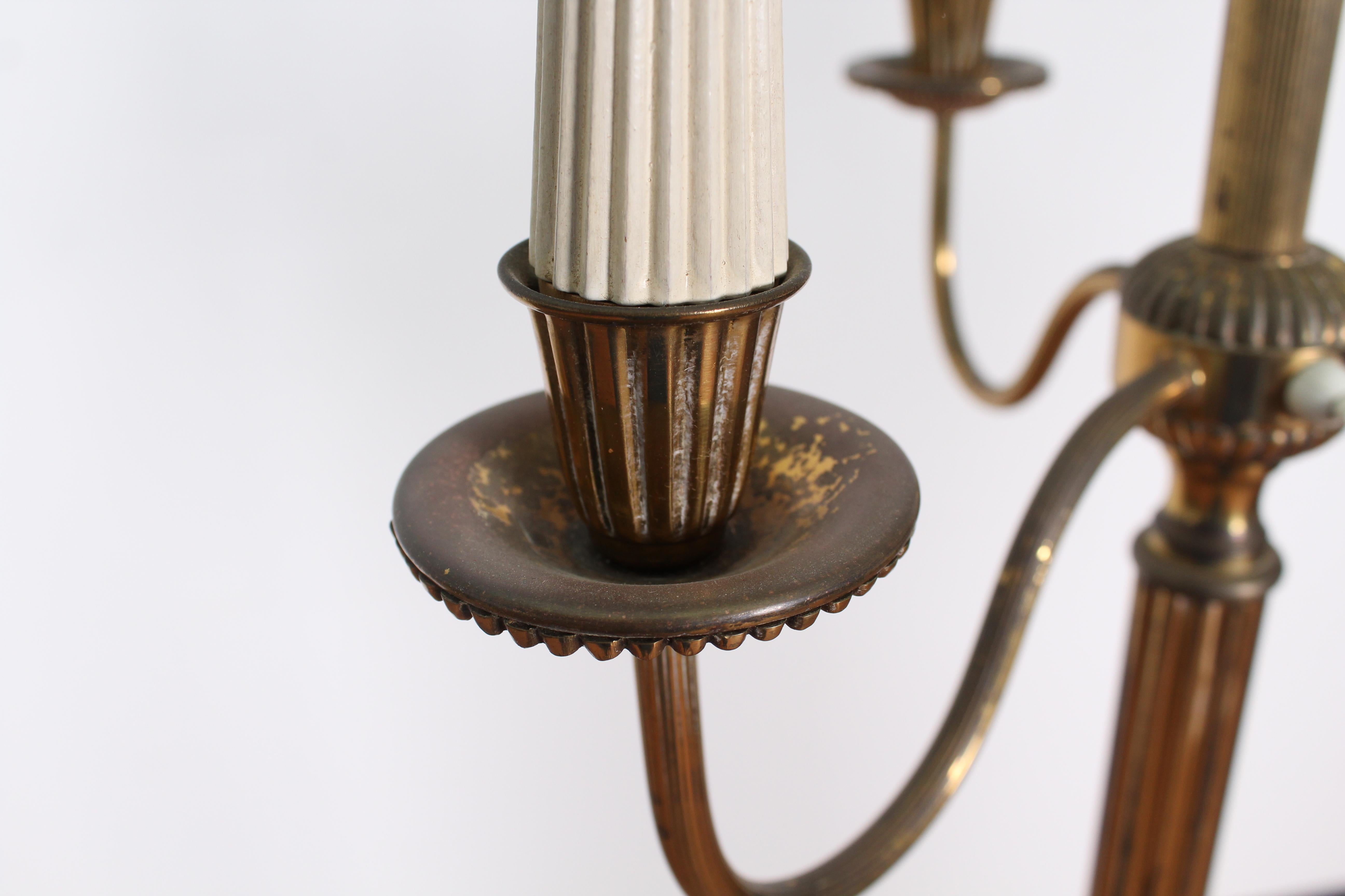 Midcentury Brass Floor Lamp Stilnovo Style Production Italy 1950s  4