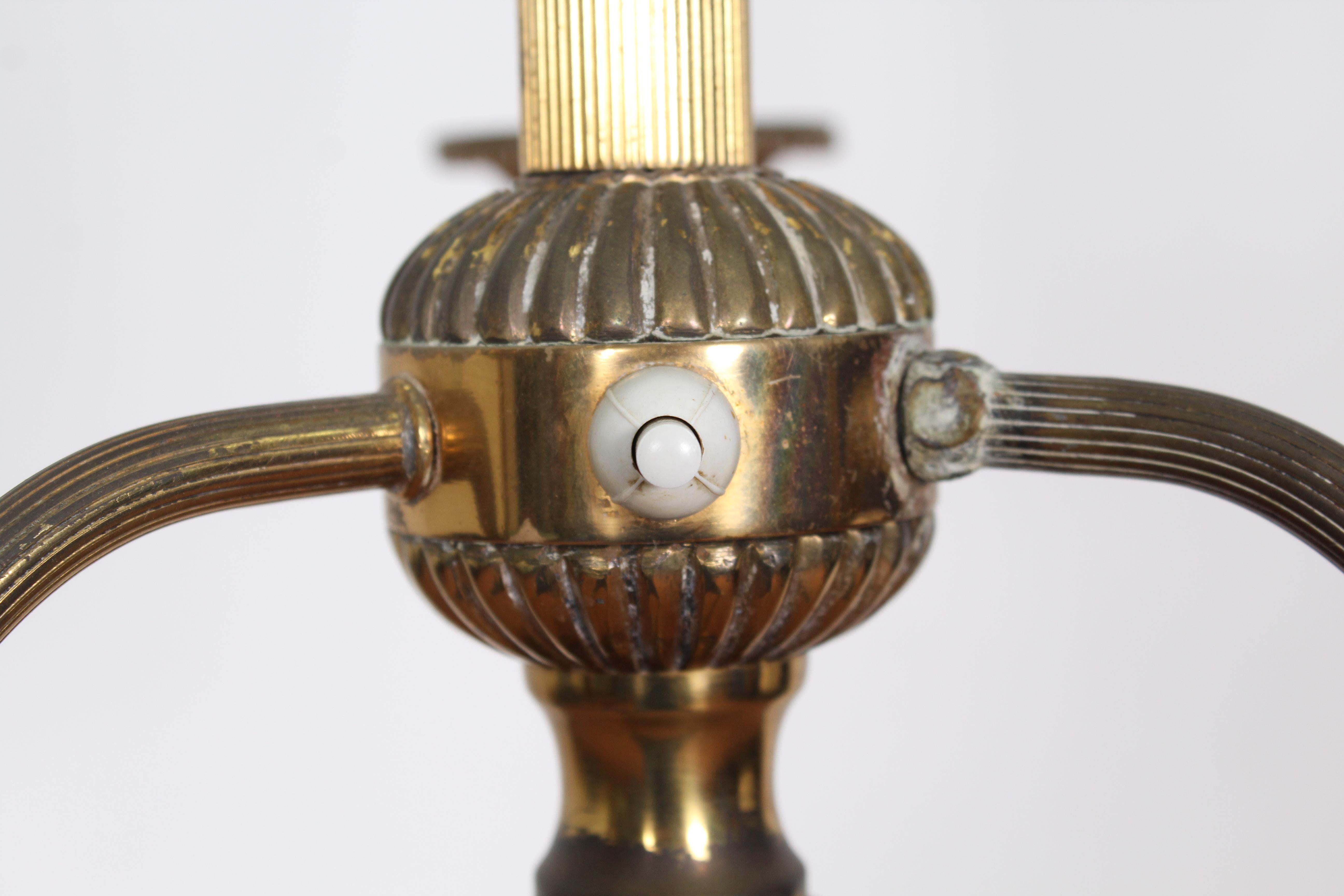 Midcentury Brass Floor Lamp Stilnovo Style Production Italy 1950s  5