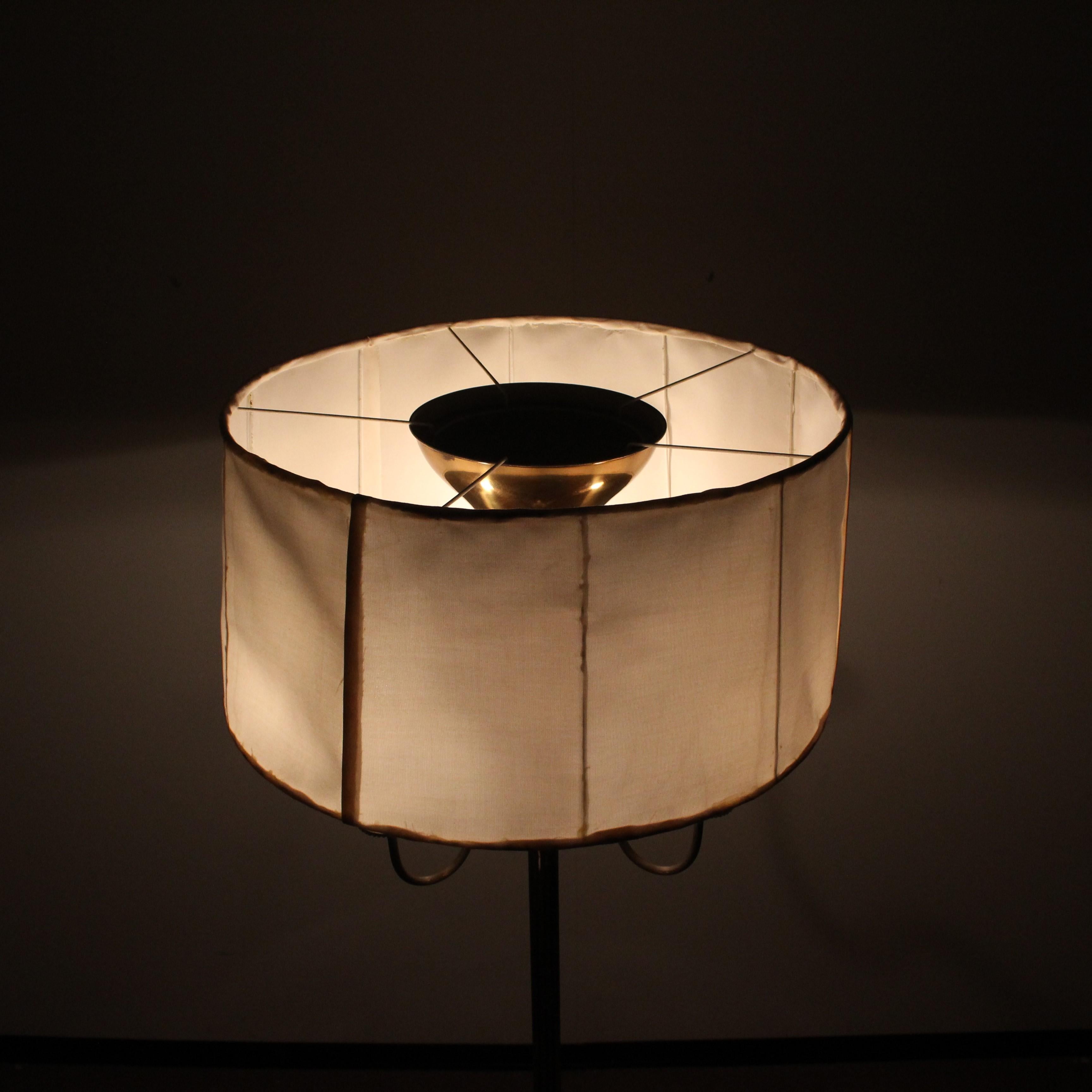 Midcentury Brass Floor Lamp Stilnovo Style Production Italy 1950s  11
