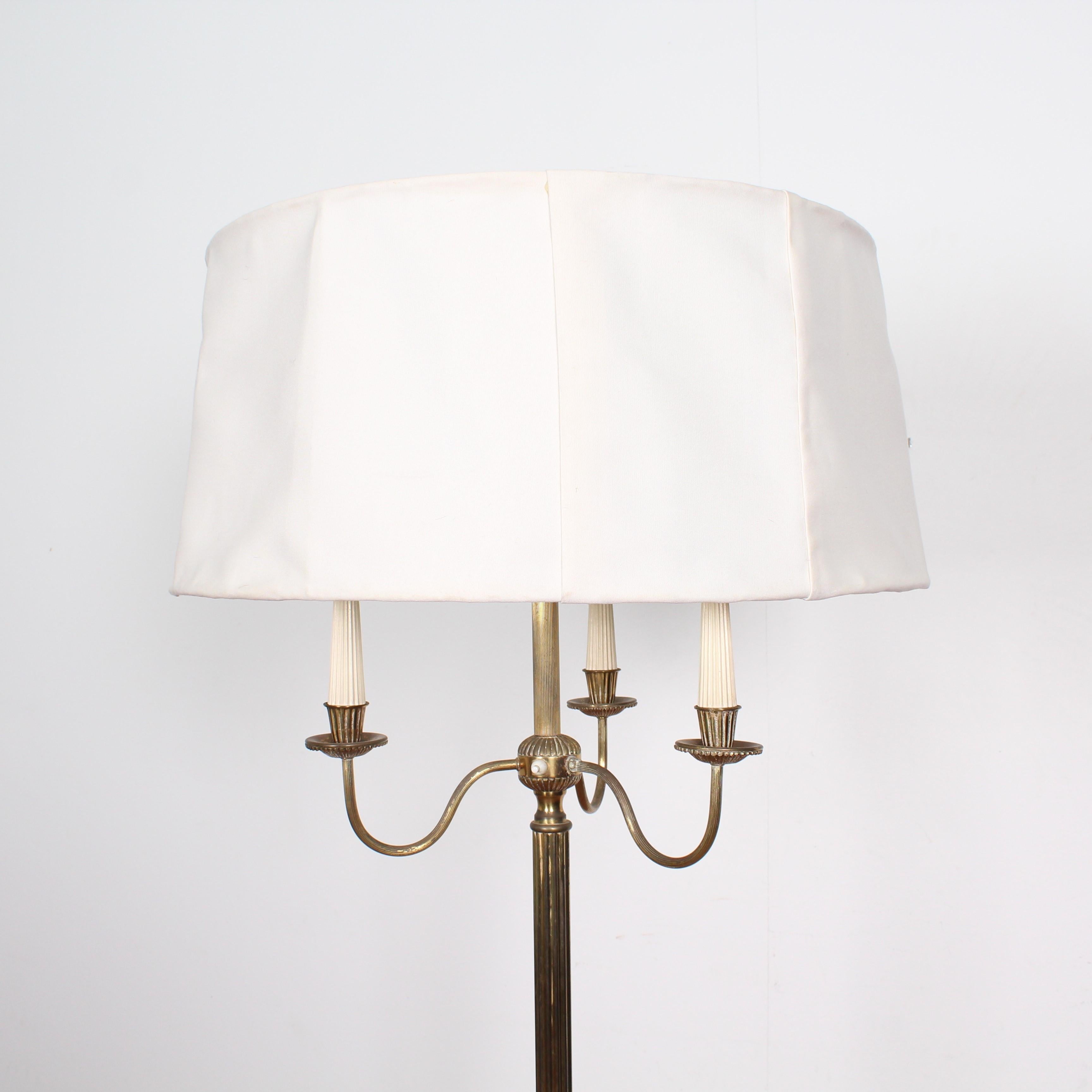 Mid-Century Modern Midcentury Brass Floor Lamp Stilnovo Style Production Italy 1950s 