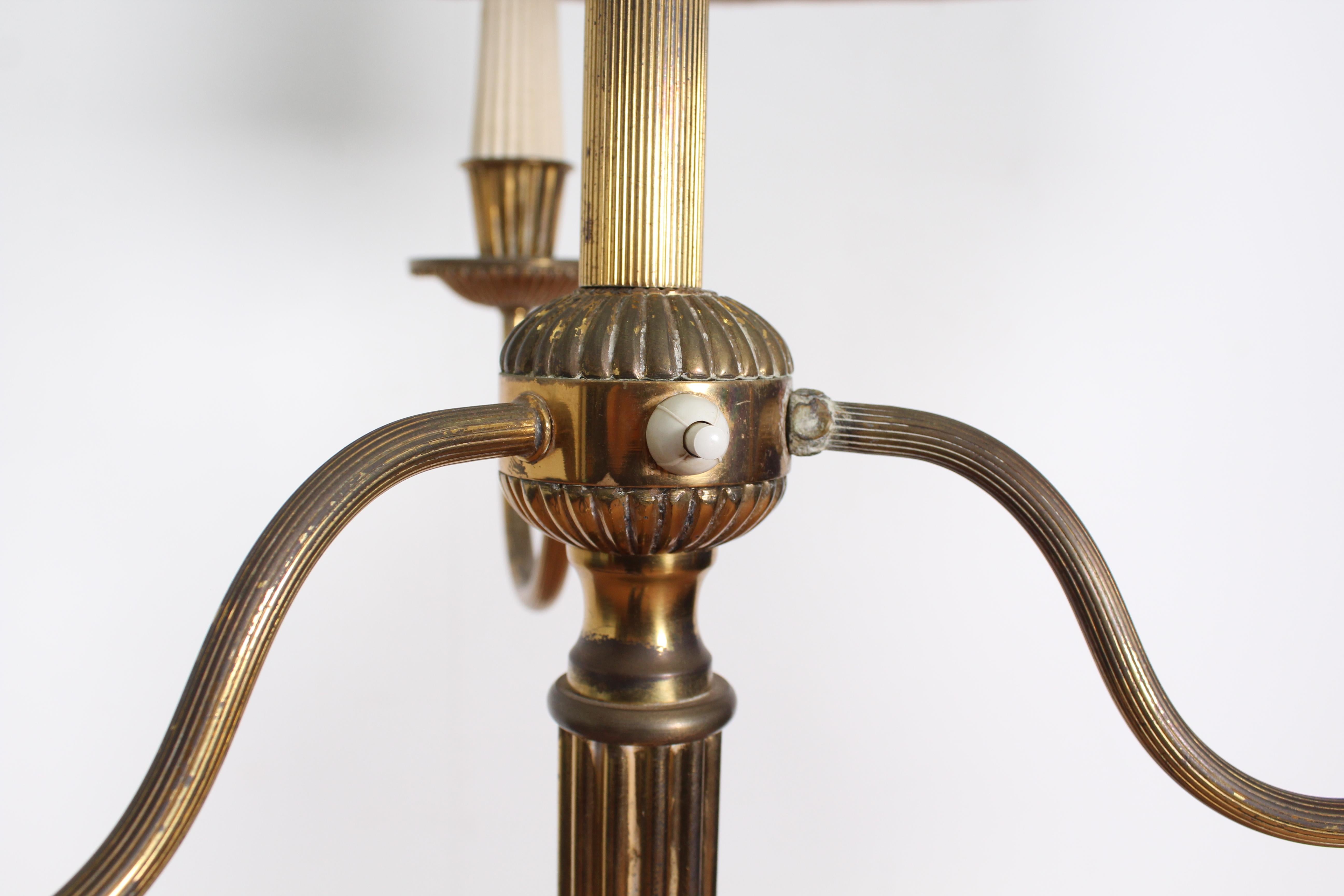 Midcentury Brass Floor Lamp Stilnovo Style Production Italy 1950s  In Good Condition In Palermo, IT