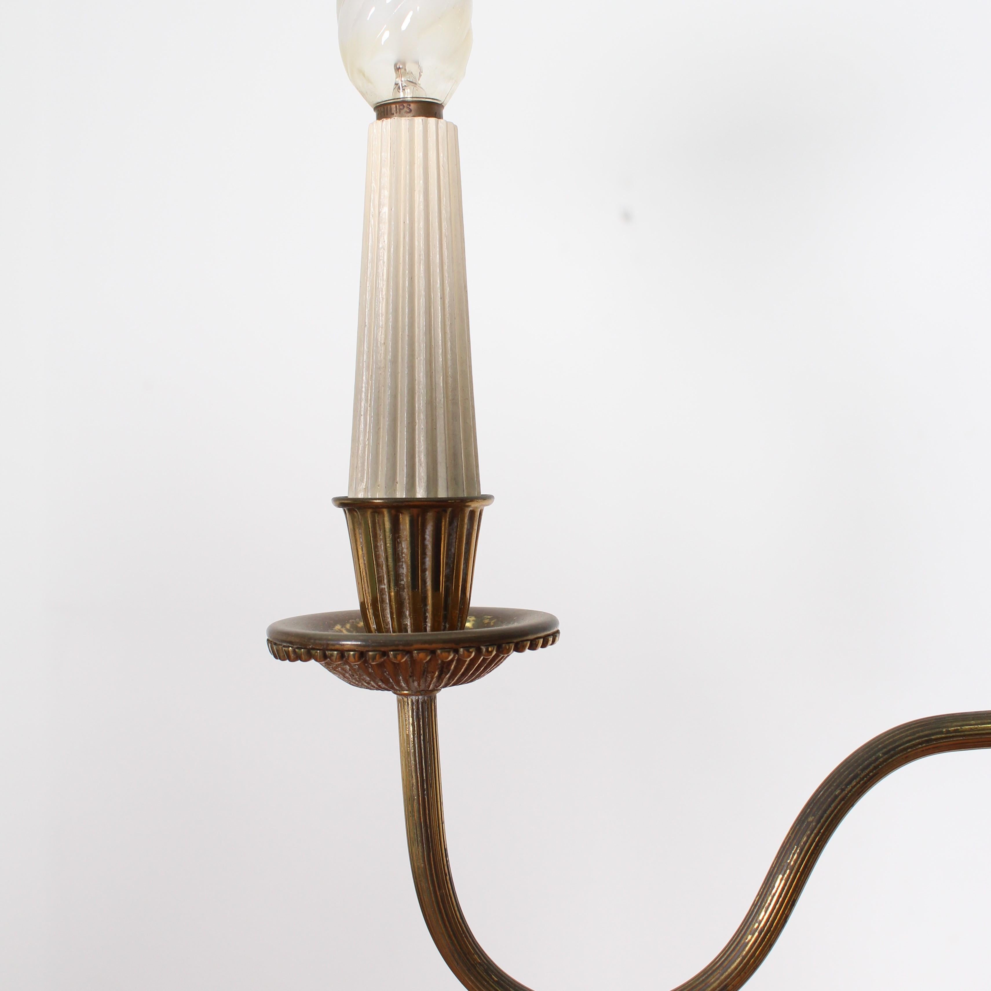 Midcentury Brass Floor Lamp Stilnovo Style Production Italy 1950s  1