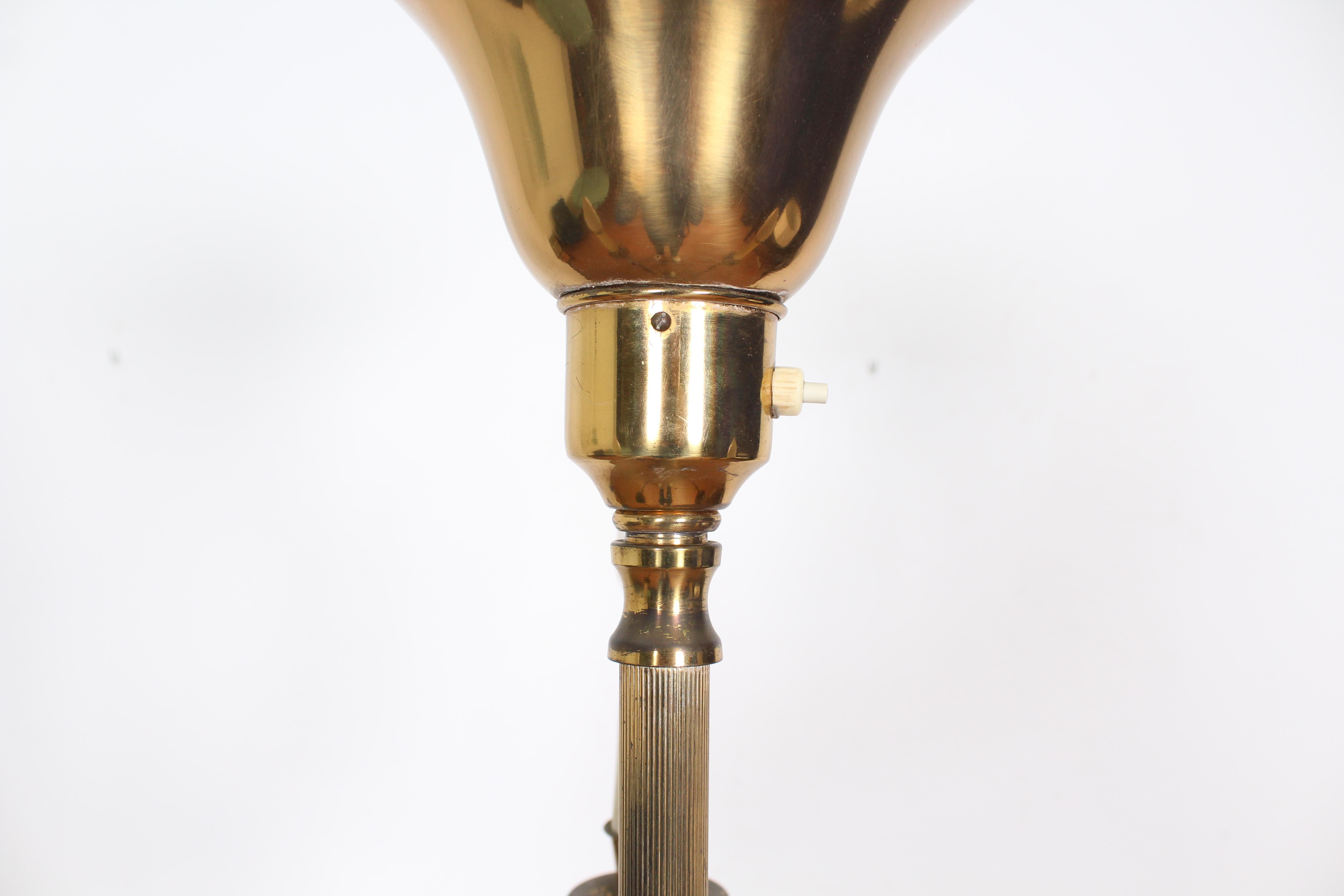Midcentury Brass Floor Lamp Stilnovo Style Production Italy 1950s  3