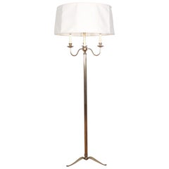 Midcentury Brass Floor Lamp Stilnovo Style Production Italy 1950s 