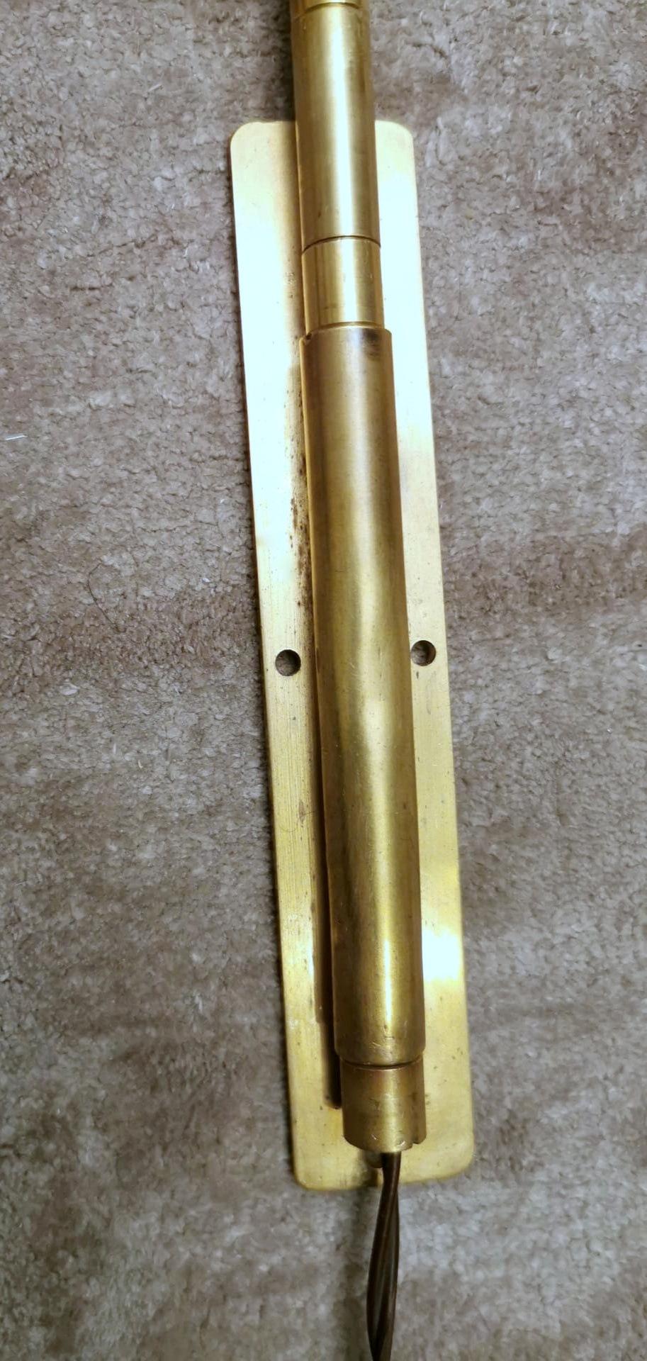Stilnovo-Wandleuchte, Space Age, Italienisches Vintage-Messing 10
