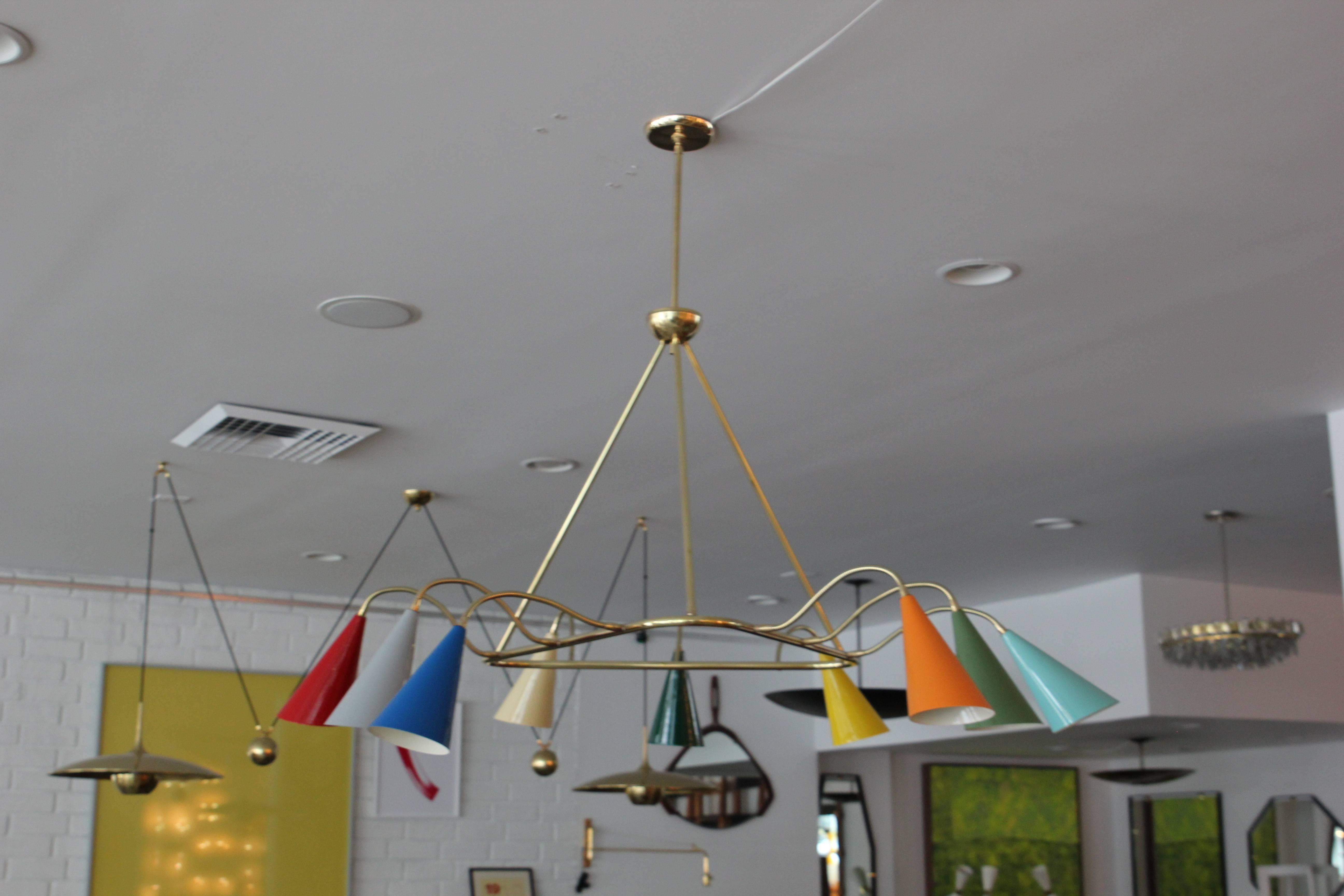 Italian Stilnovo Style Triangular Pendant