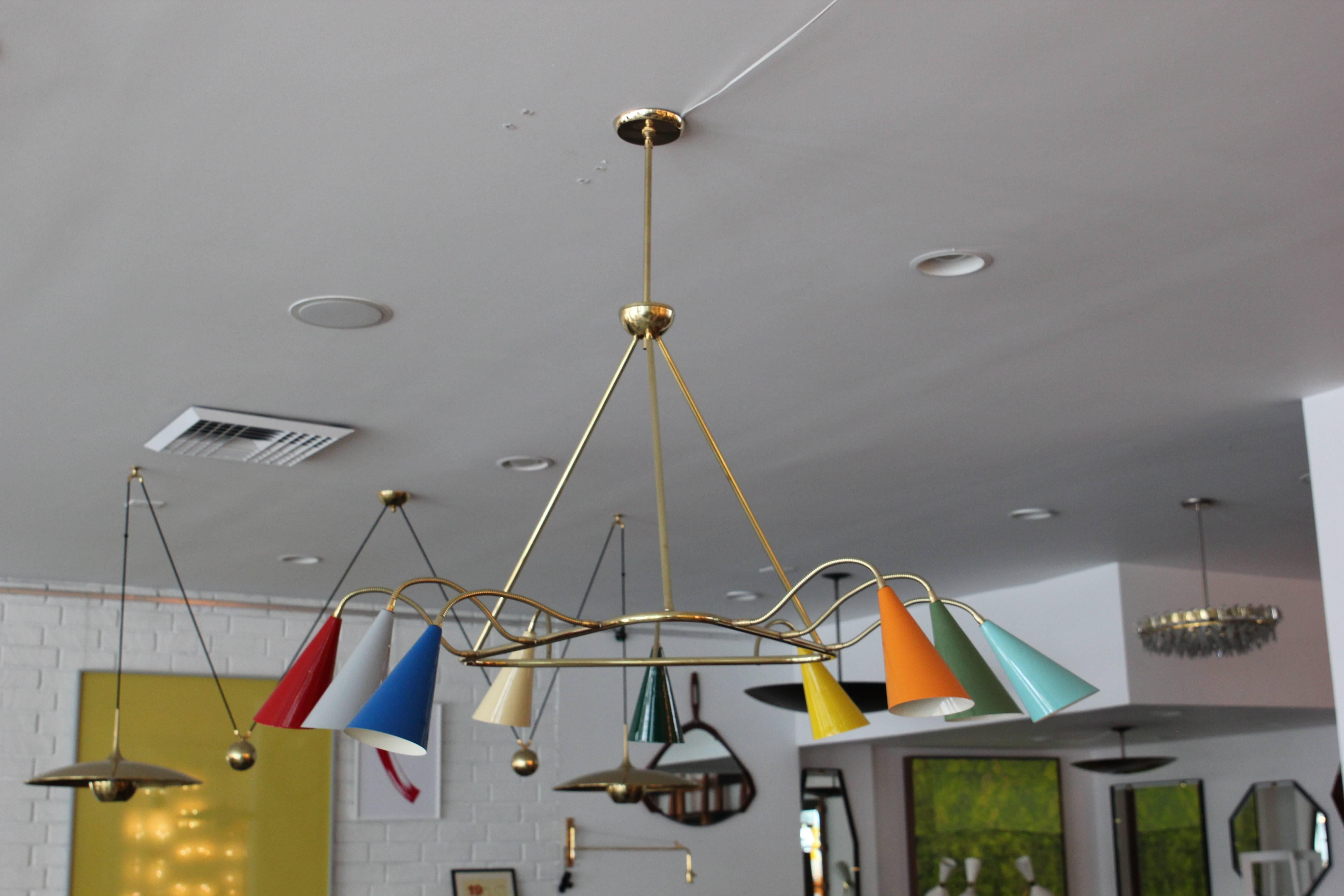 Stilnovo Style Triangular Pendant In New Condition In Beverly Hills, CA