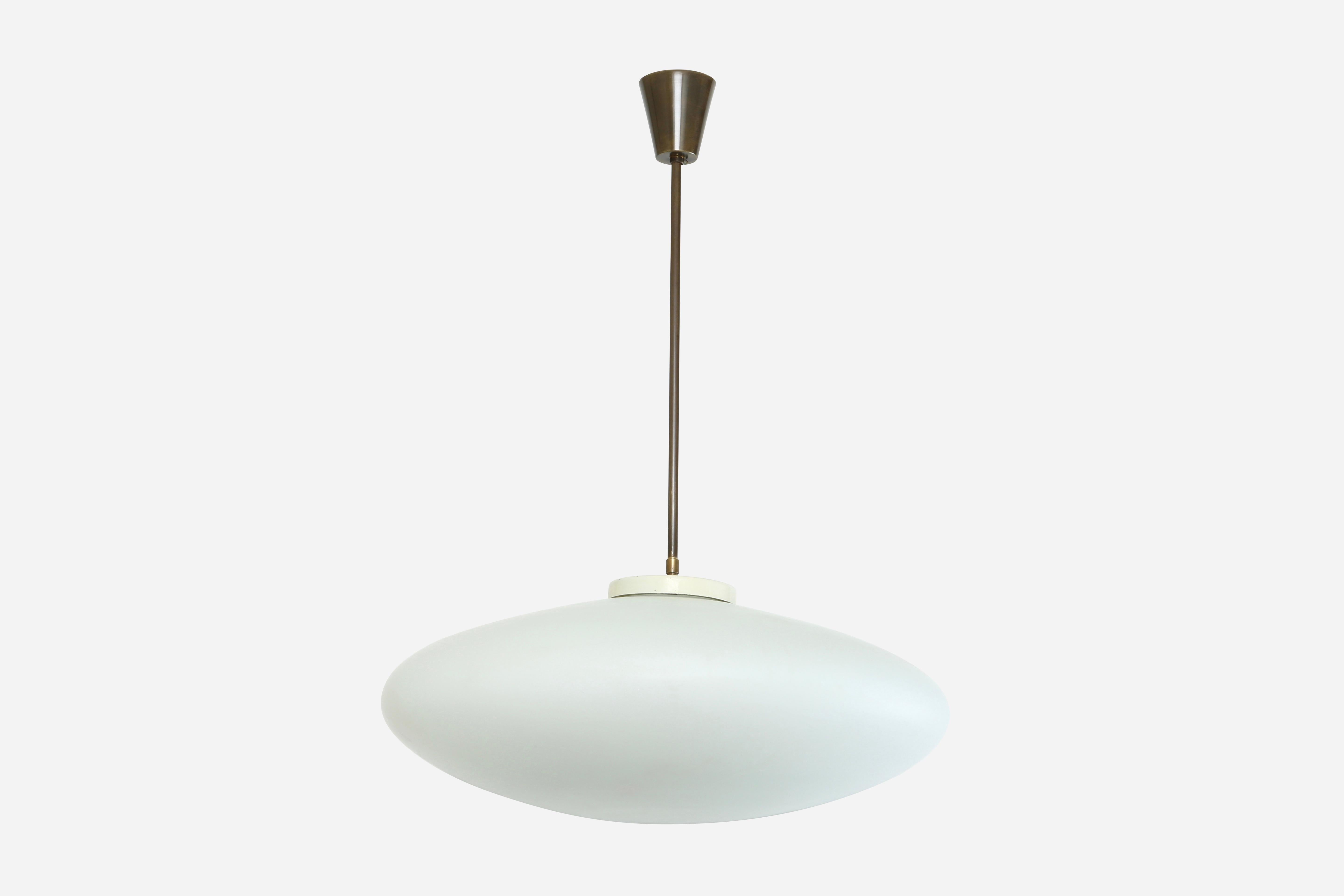 Mid-Century Modern Lampe à suspension UFO de style Stilnovo en vente