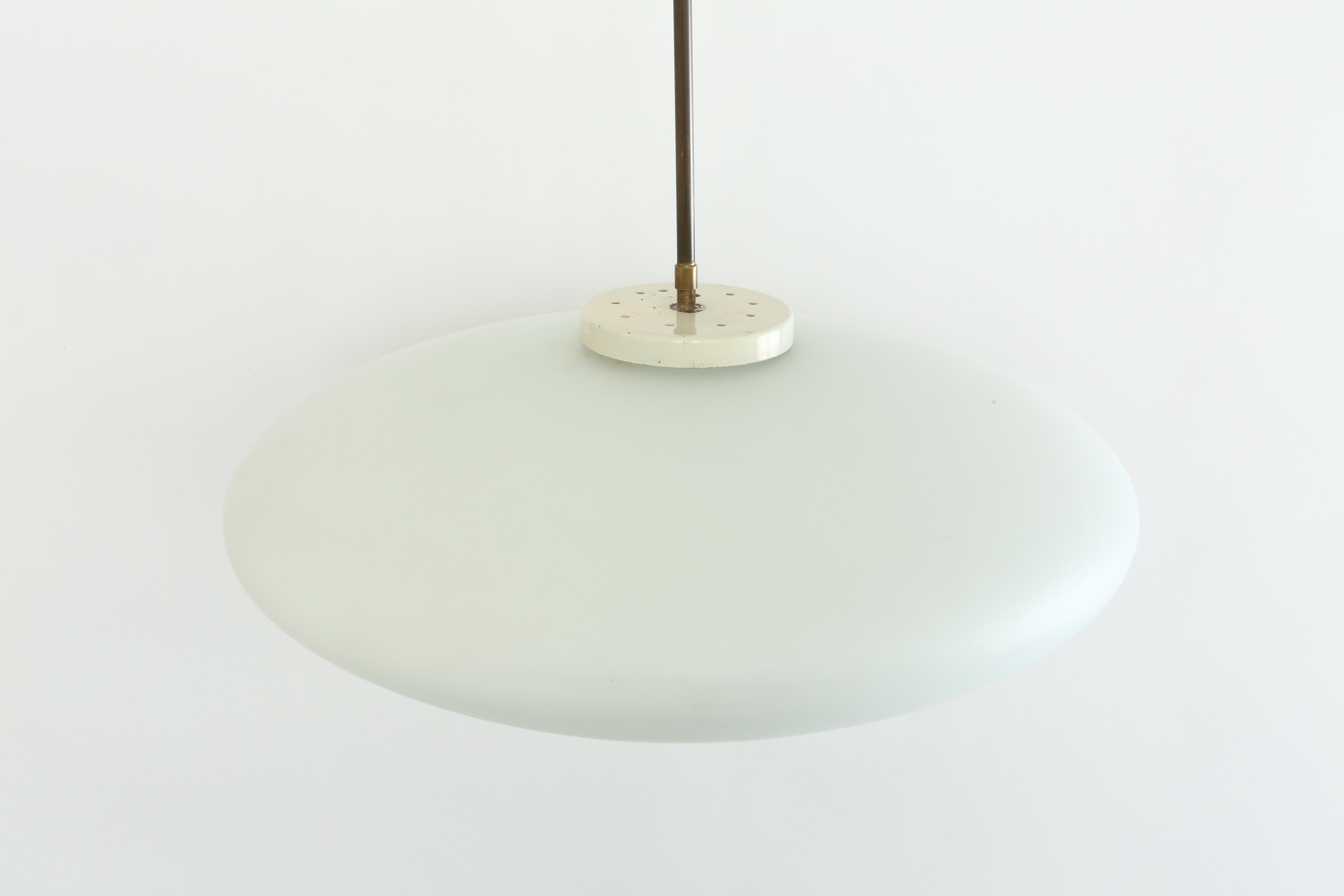 Mid-20th Century Stilnovo Style UFO Ceiling Pendant For Sale