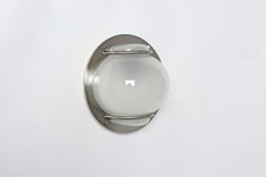 1960s Stilnovo Wall Light with Opalescent Glass & Nickel Brass