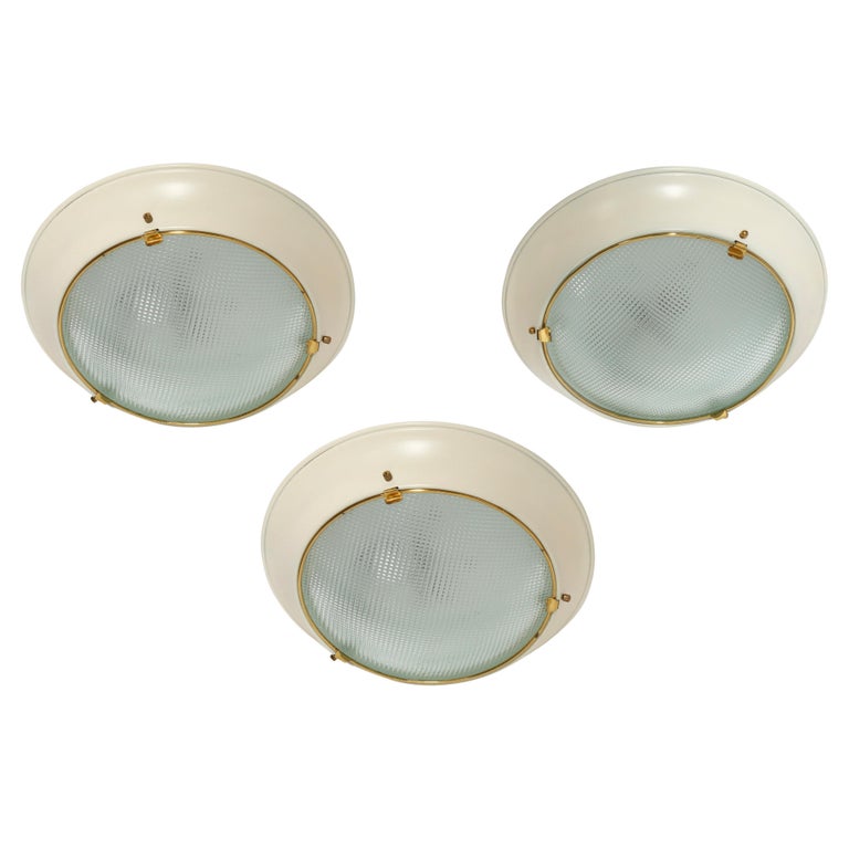 Stilnovo Style Wall or Ceiling Lights, Set of 3 For Sale at 1stDibs