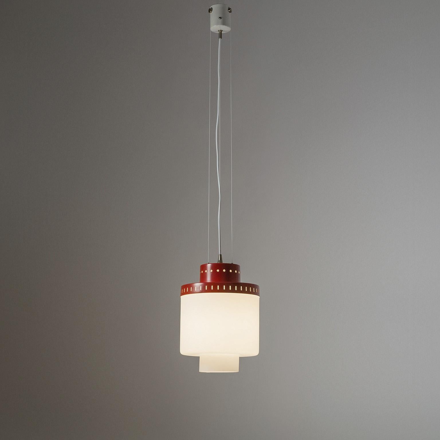 Italian Stilnovo Suspension Light, 1950s For Sale