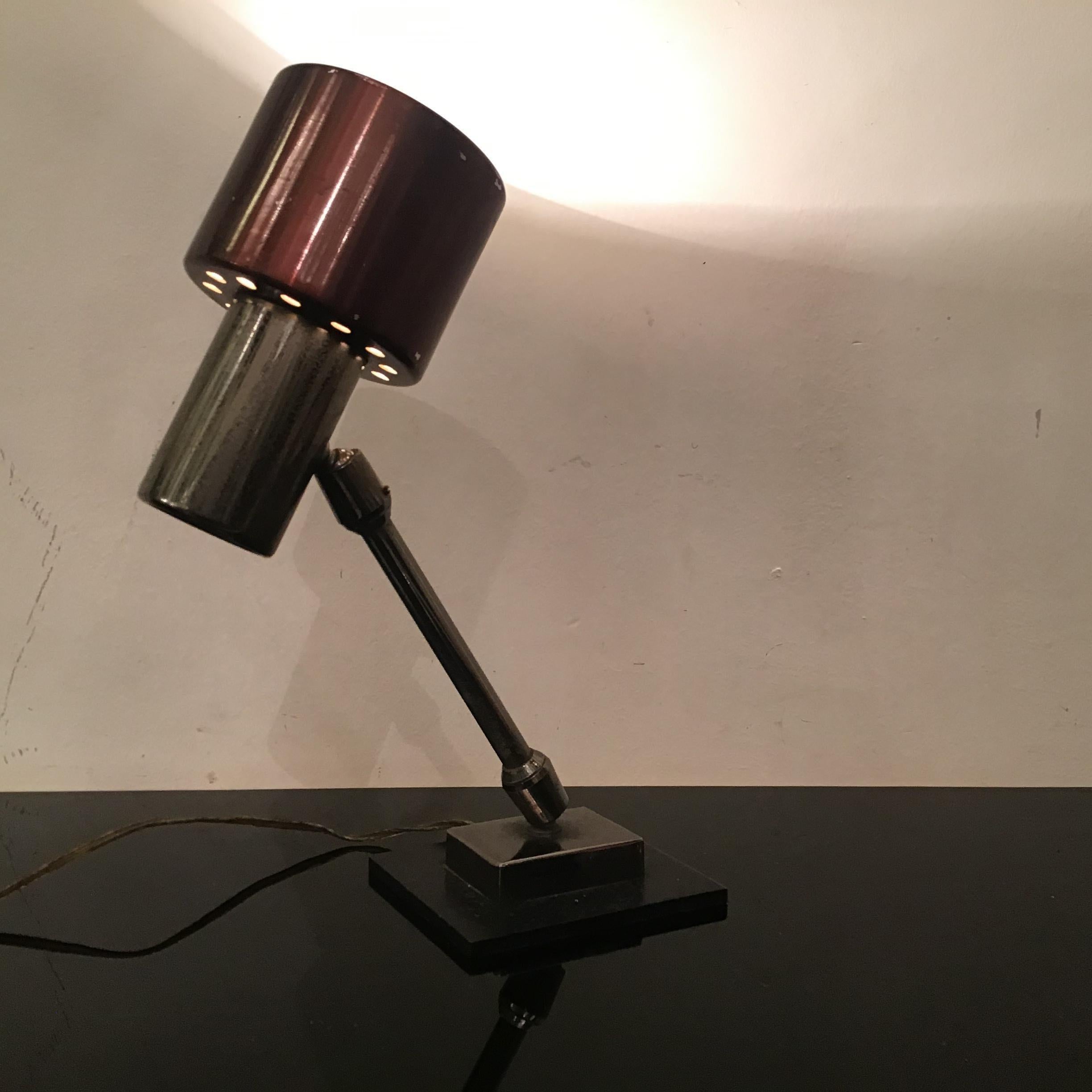 Stilnovo Table Lamp Adjustable Metal Crome Metal 1950 Italy For Sale 4