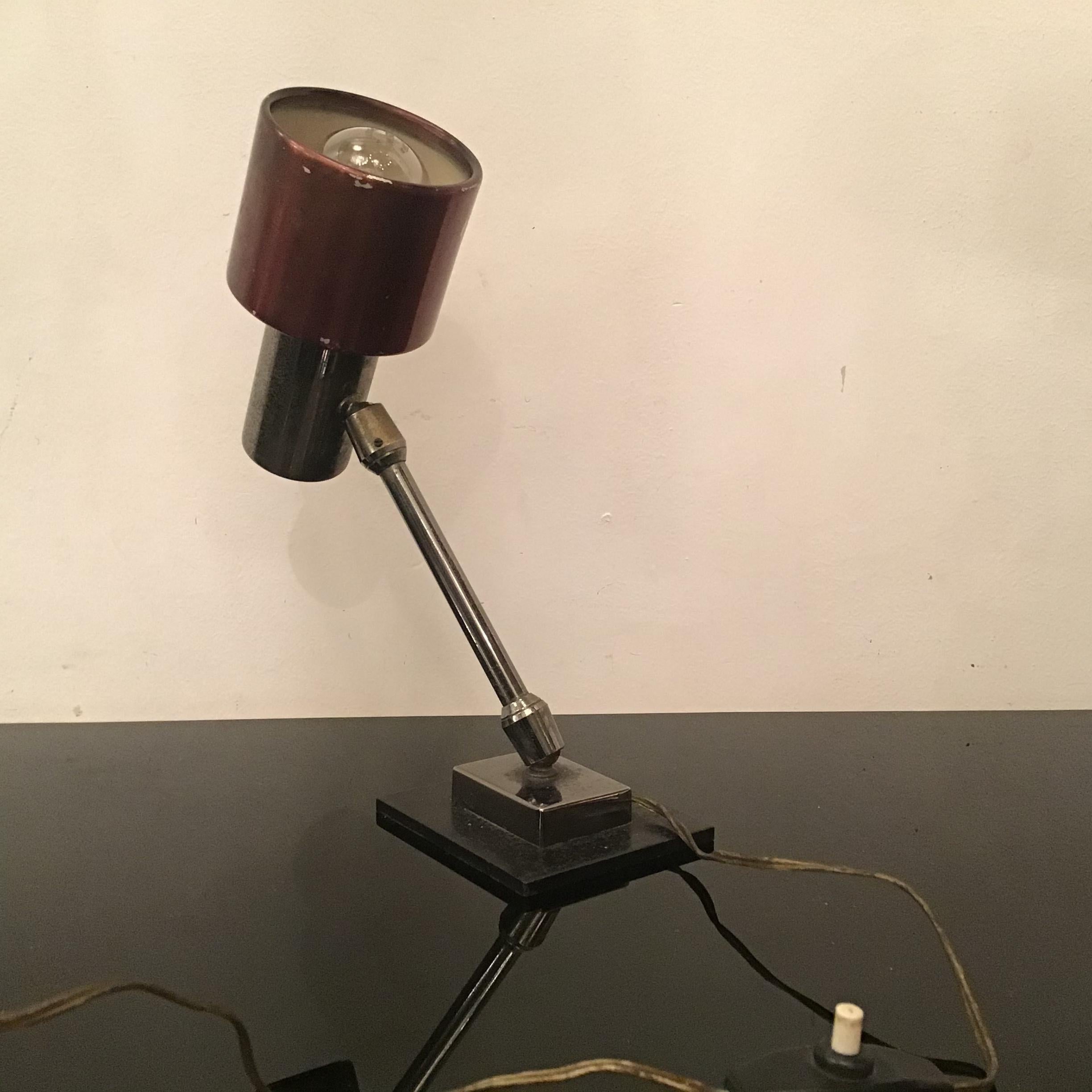 italien Stilnovo lampe de bureau rglable en mtal crme, Italie, 1950 en vente