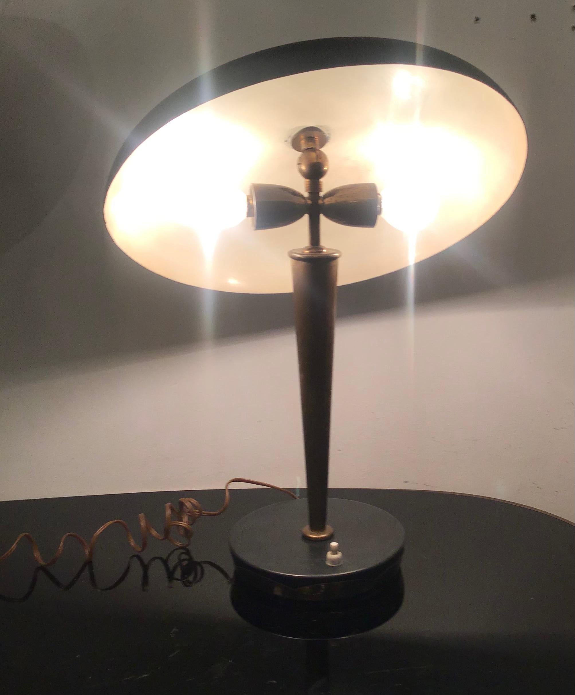 Stilnovo Table Lamp Brass Metal 1950 Italy For Sale 14