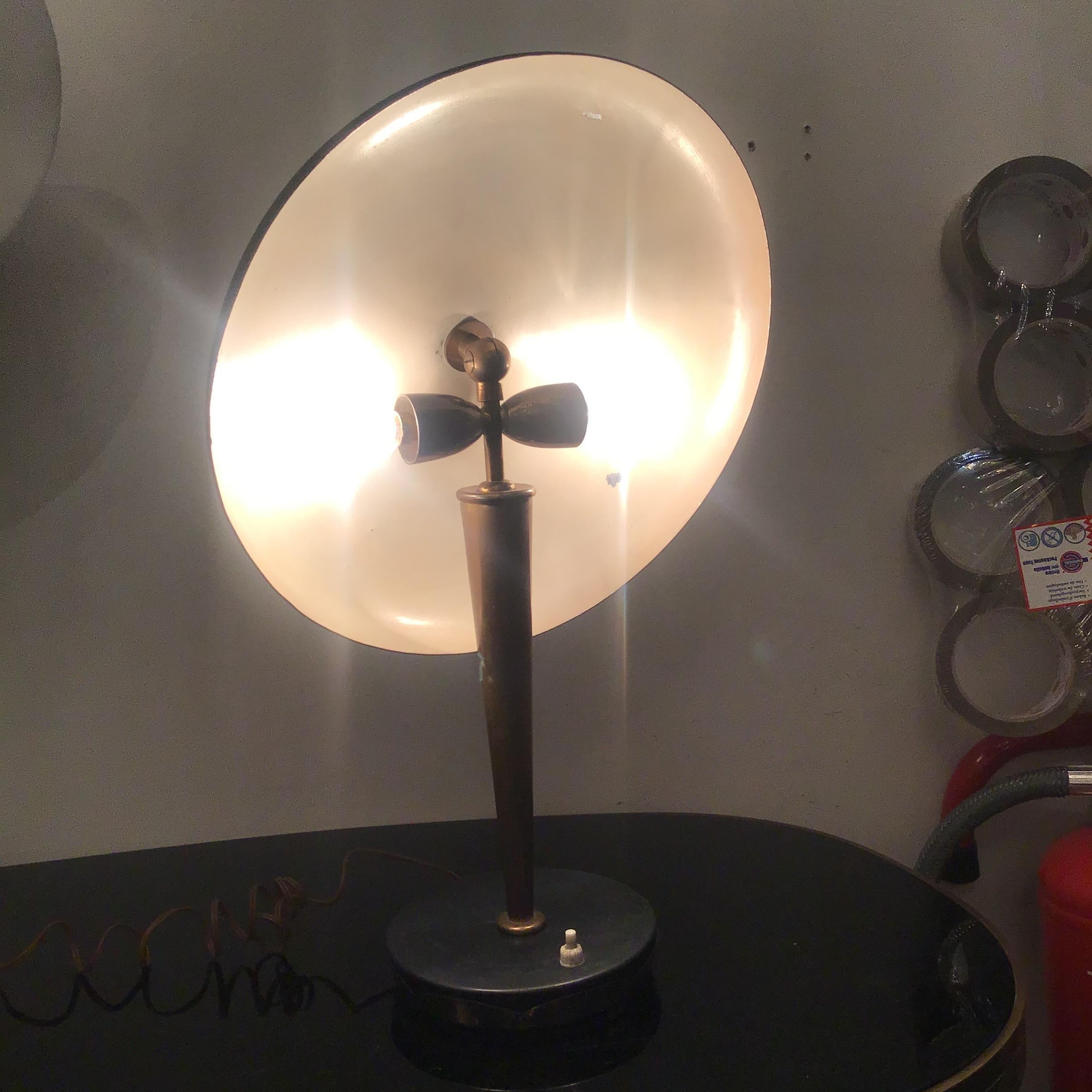 Stilnovo Table Lamp Brass Metal 1950 Italy For Sale 1