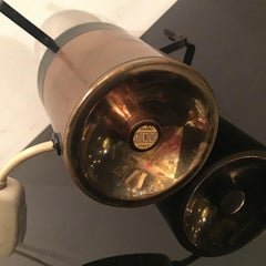 Stilnovo Table Lamp Brass Opaline Glass Plexiglas, 1950, Italy