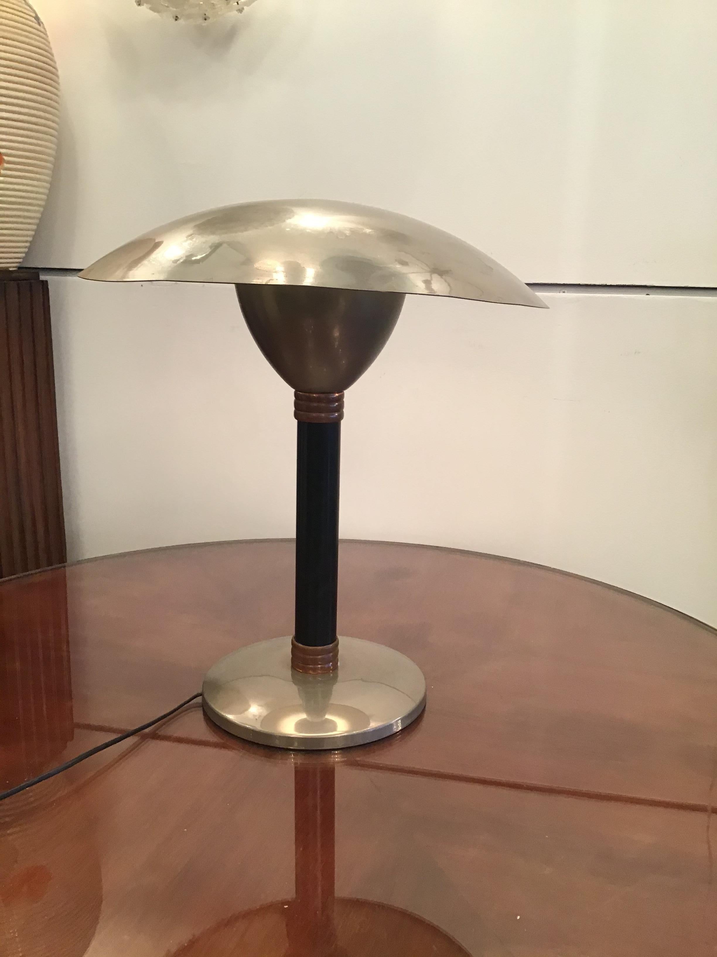 Stilnovo Style Table Lamp Chromed Metal and Copper, 1960, Italy For Sale 5