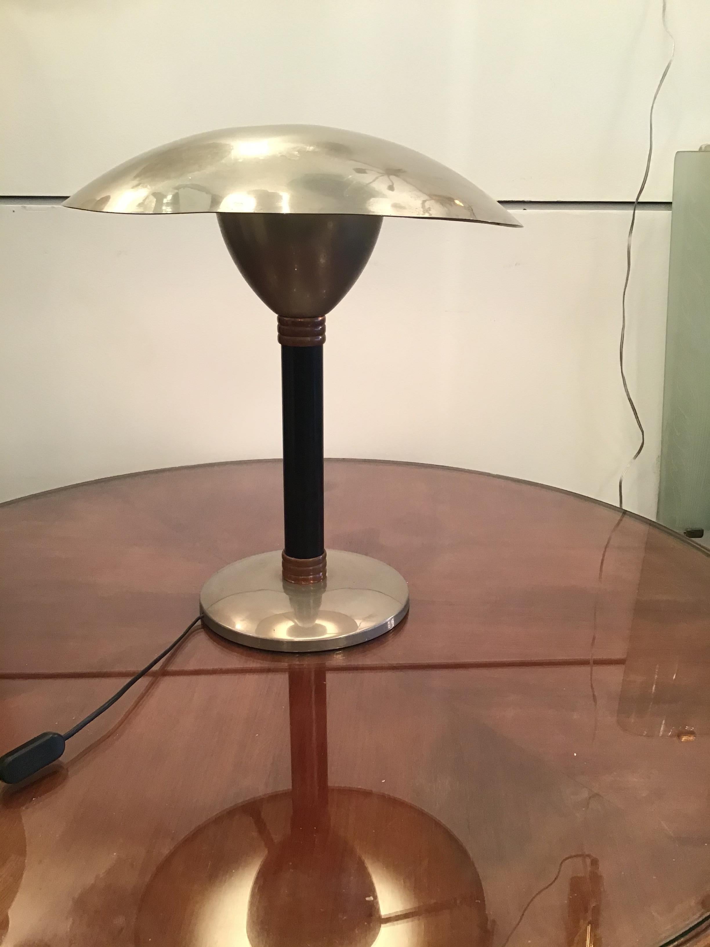 Stilnovo Style Table Lamp Chromed Metal and Copper, 1960, Italy For Sale 6