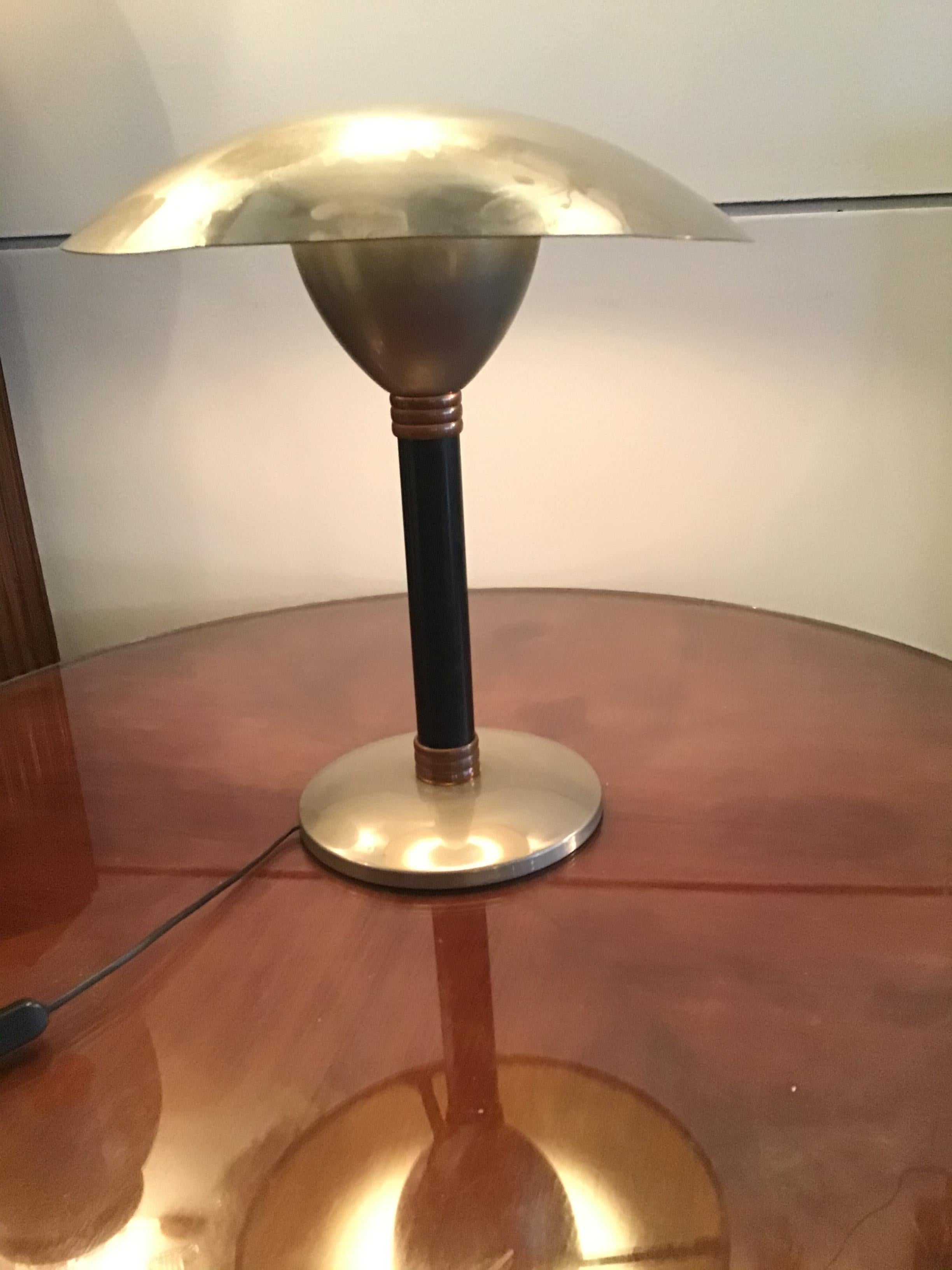 Stilnovo Style Table Lamp Chromed Metal and Copper, 1960, Italy For Sale 7