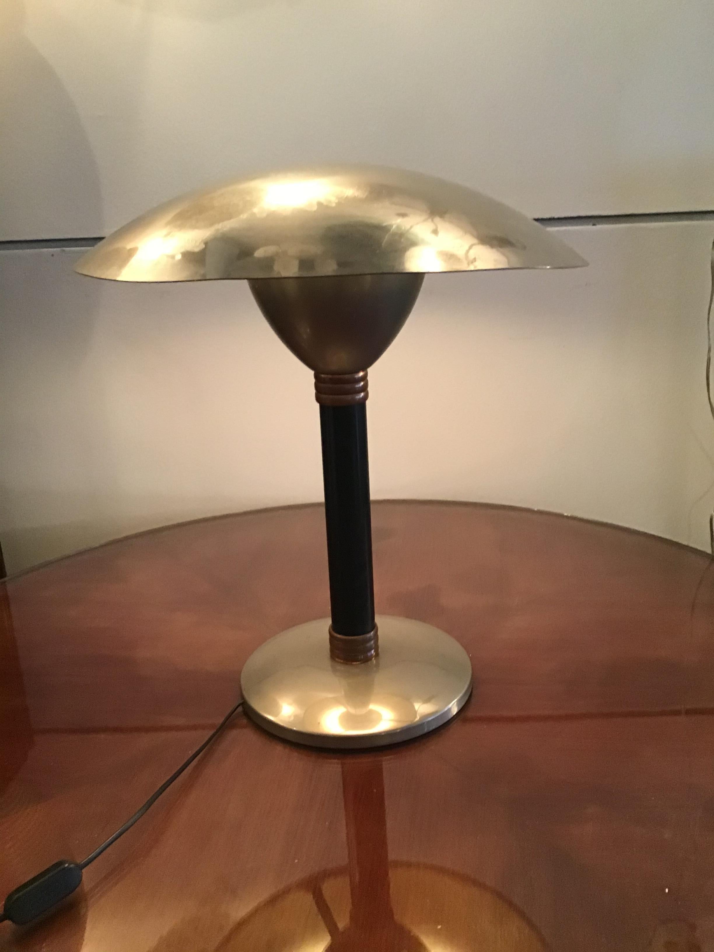 Stilnovo Style Table Lamp Chromed Metal and Copper, 1960, Italy For Sale 8