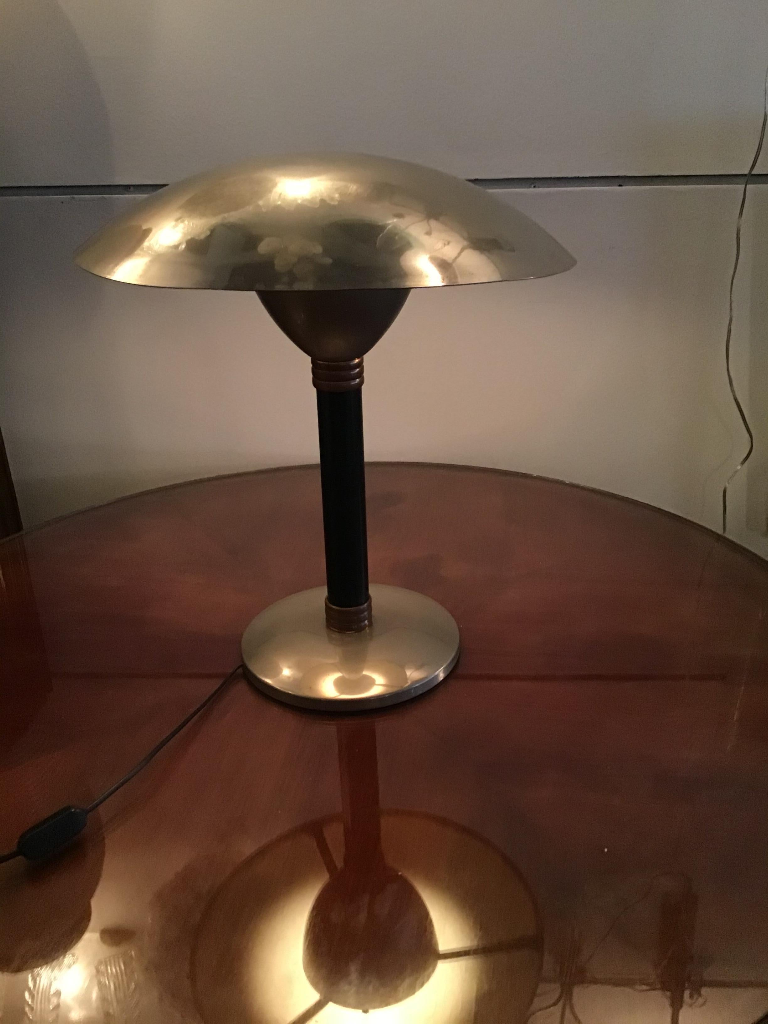 Stilnovo Style Table Lamp Chromed Metal and Copper, 1960, Italy For Sale 11