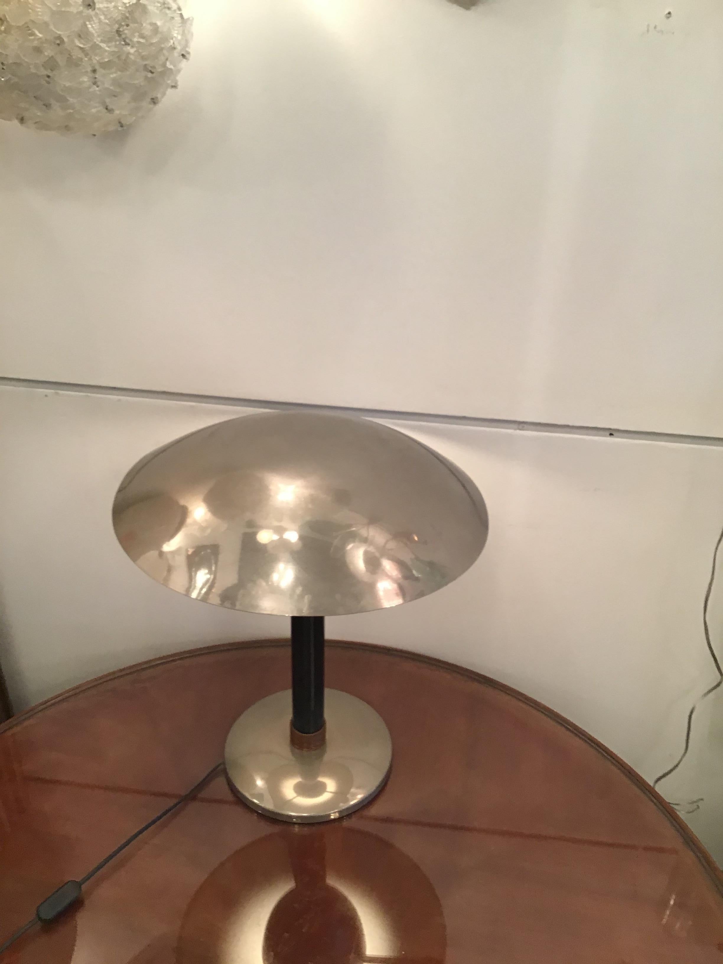 Stilnovo Style Table Lamp Chromed Metal and Copper, 1960, Italy For Sale 3