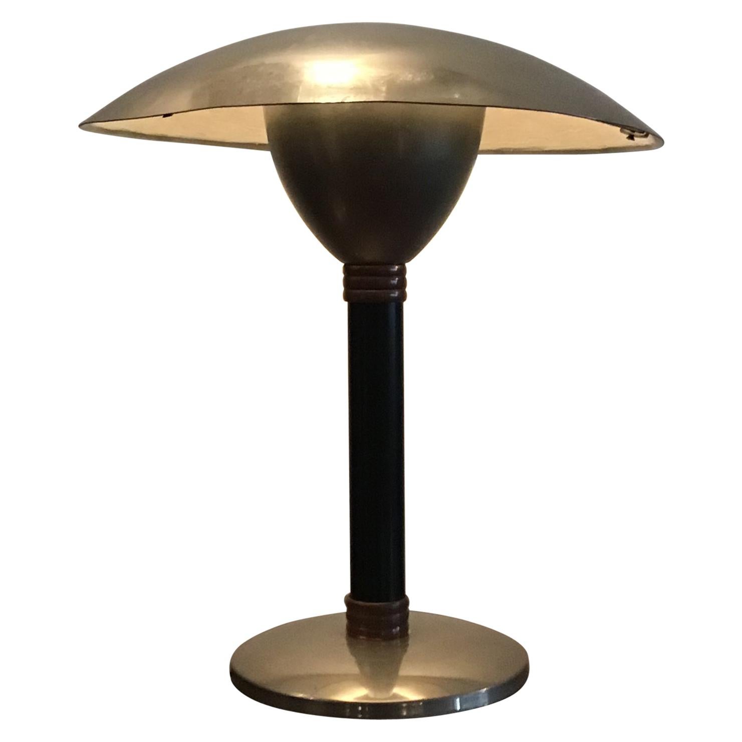 Lampe de table de style Stilnovo Métal chromé et cuivre:: 1960:: Italie