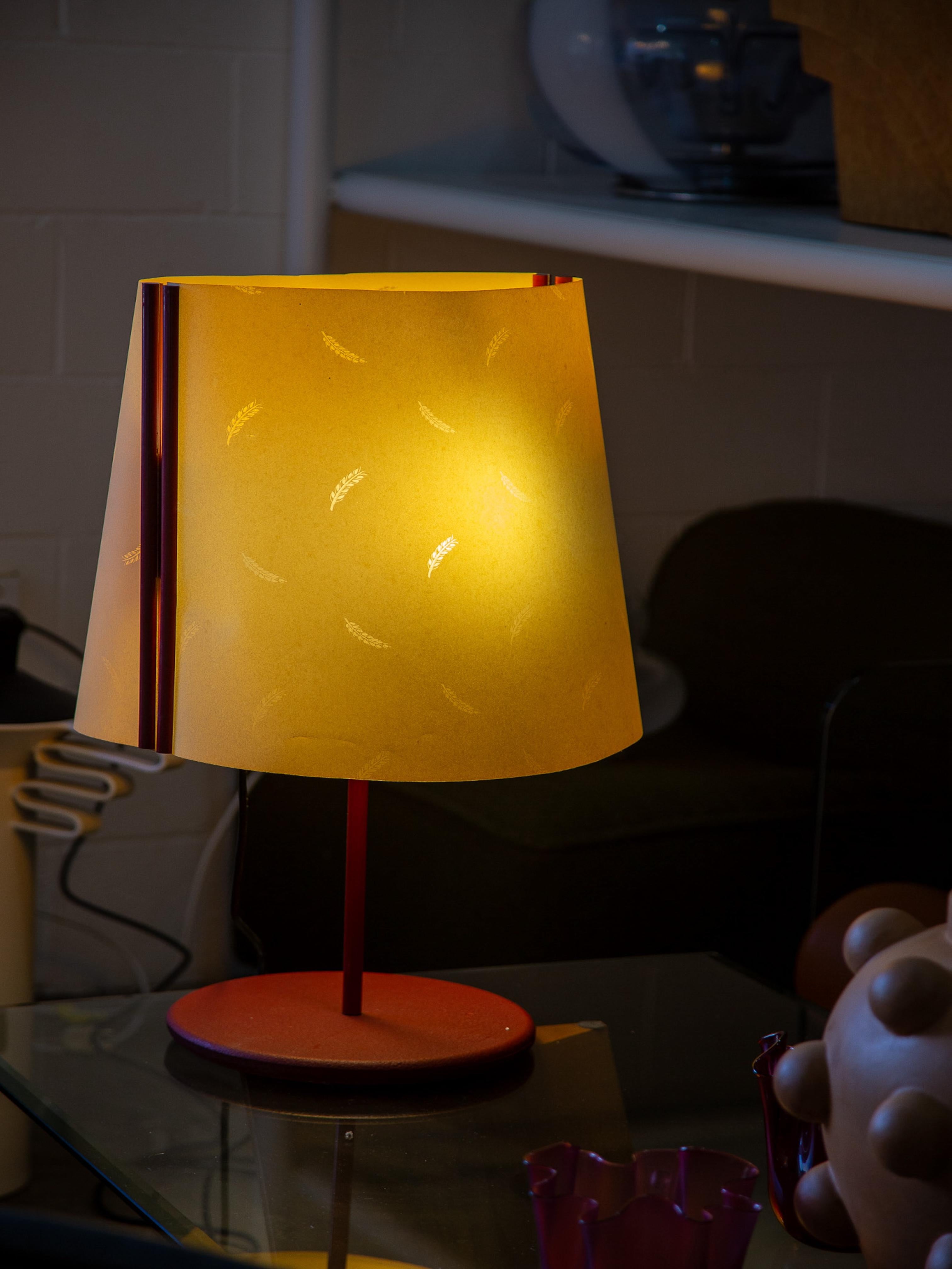 Stilnovo Table Lamp in Metal & Parchment Paper For Sale 8