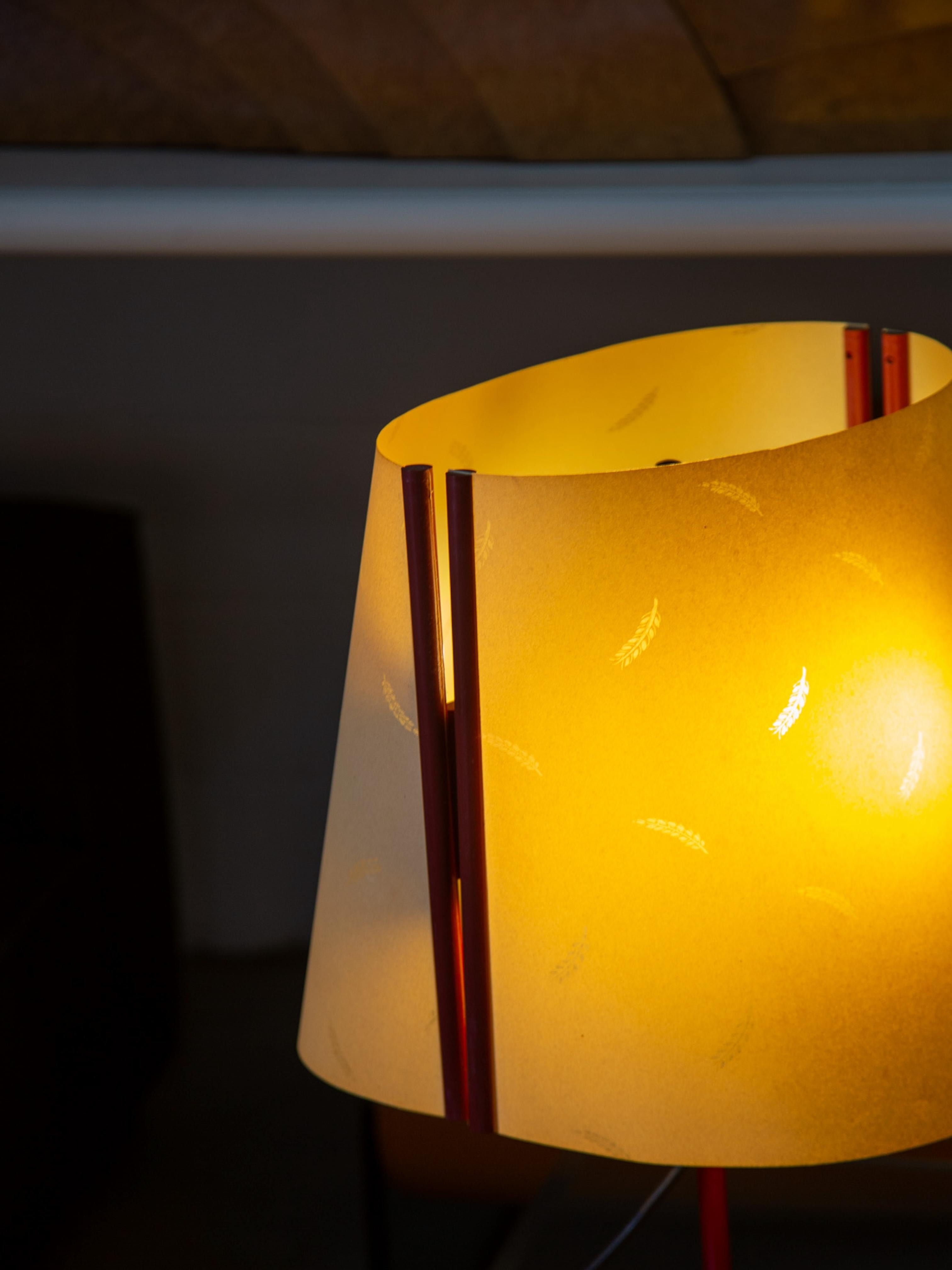 Late 20th Century Stilnovo Table Lamp in Metal & Parchment Paper For Sale