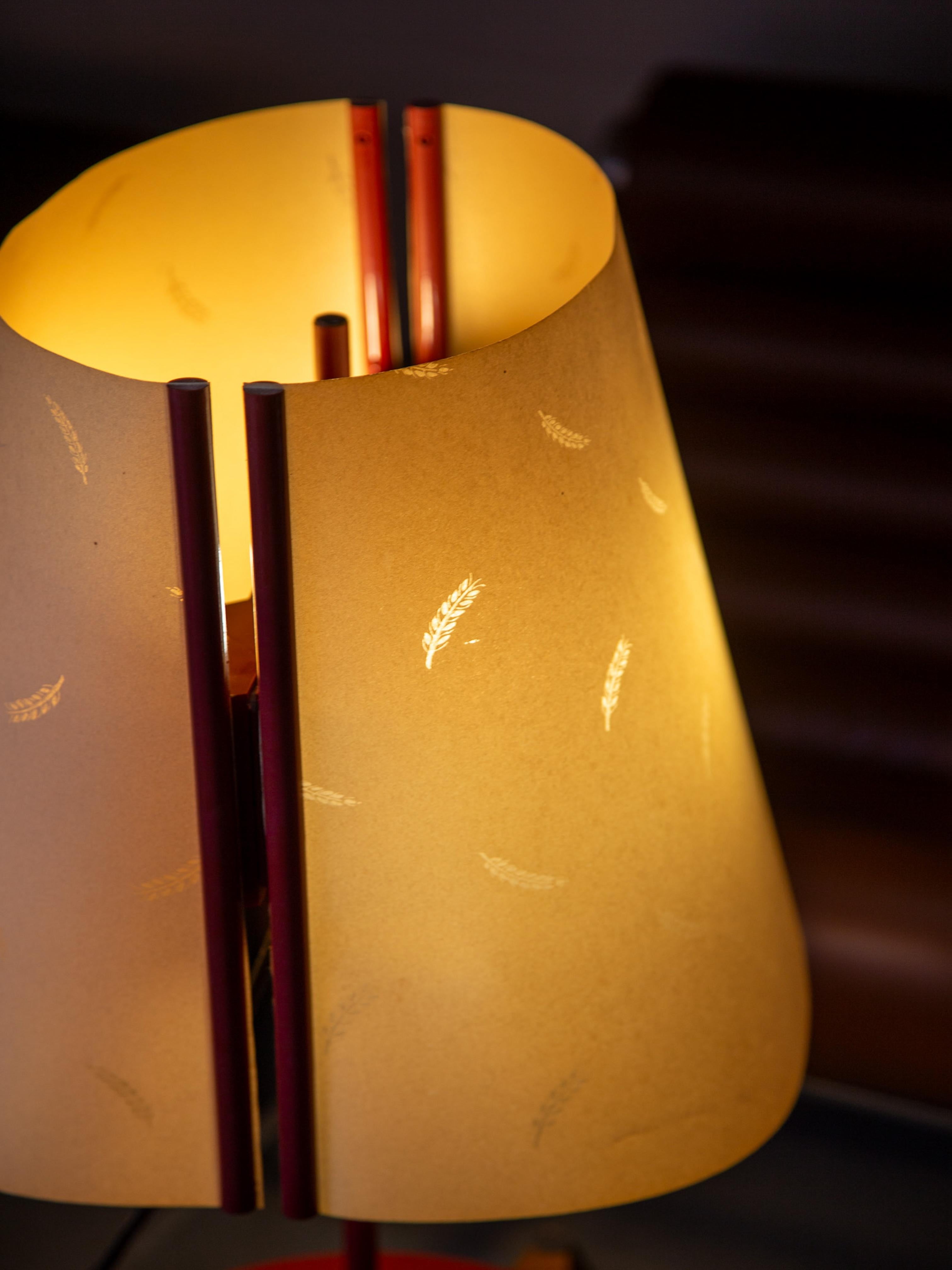 Stilnovo Table Lamp in Metal & Parchment Paper For Sale 3