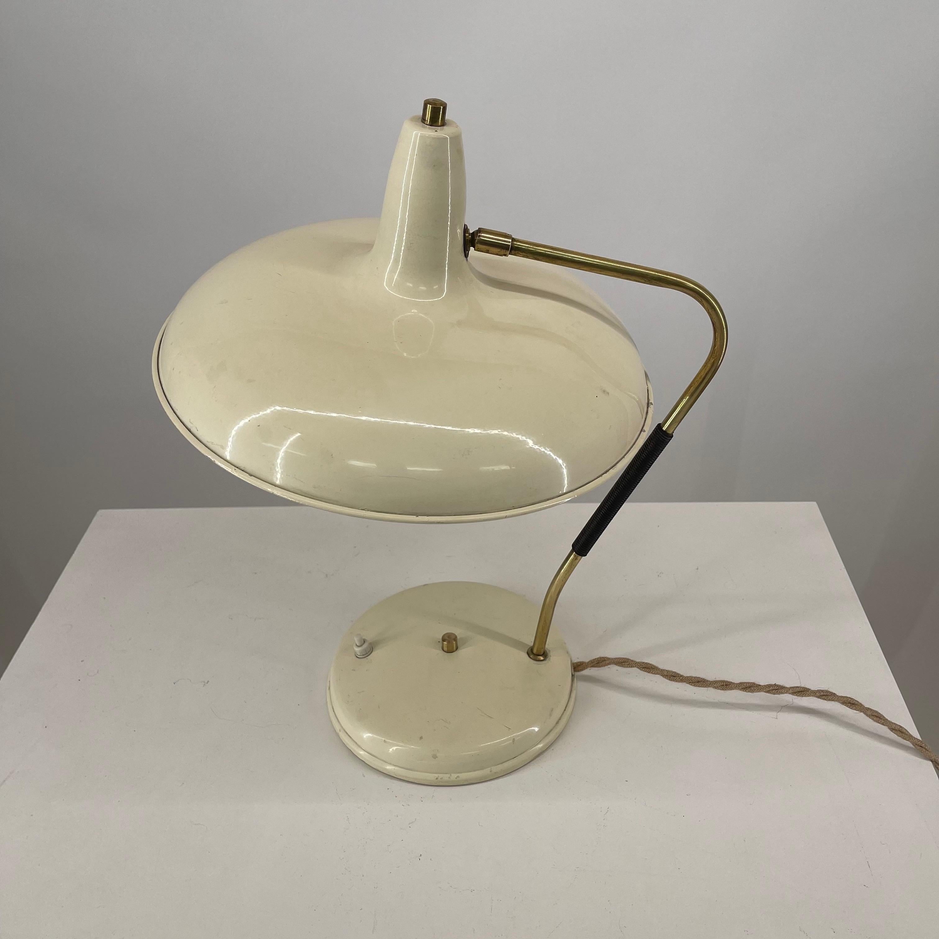 Metal Stilnovo Table Lamp Italy 1950s For Sale