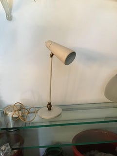 Stilnovo Style Table Lamp Marble Brass Metal 1950 Italy