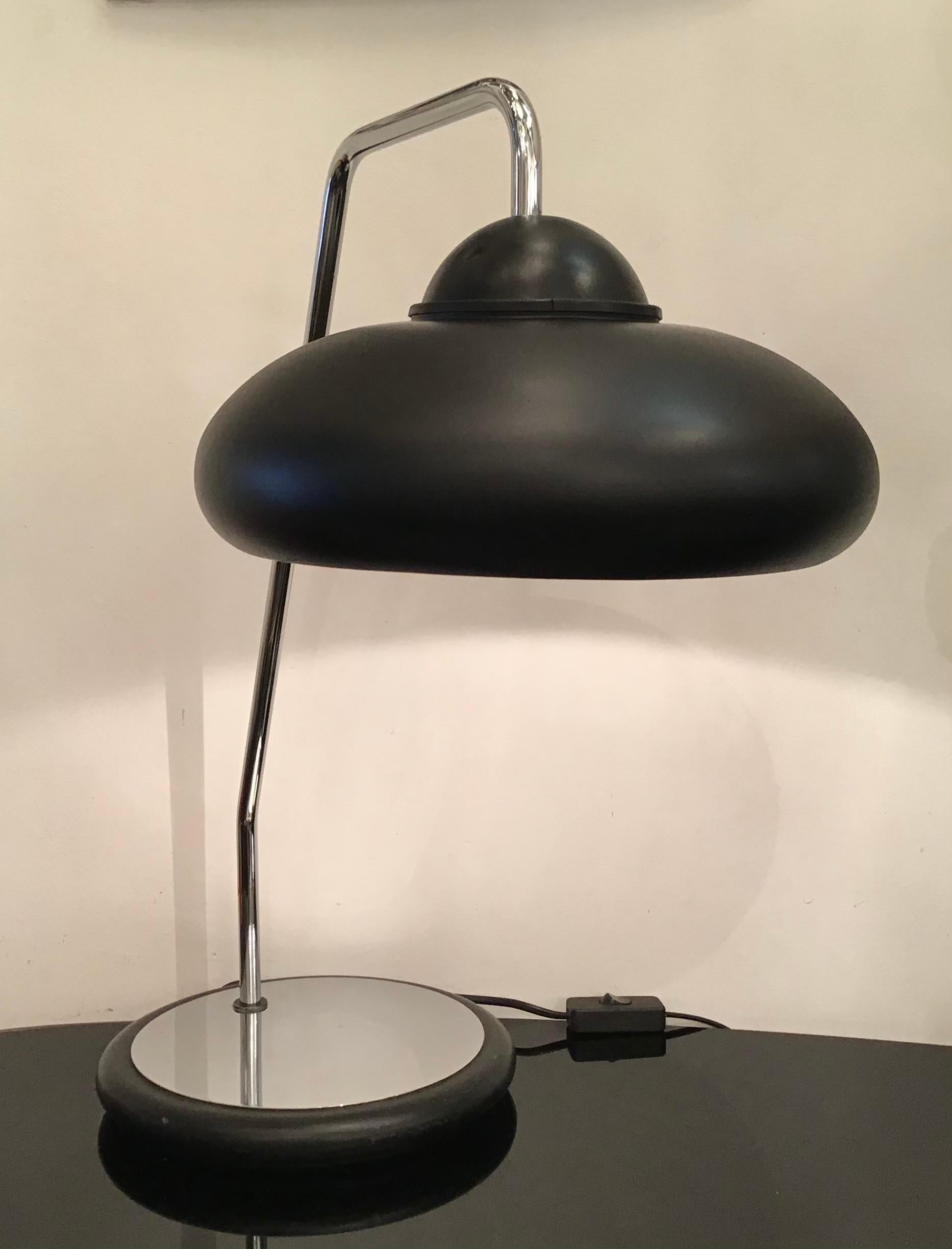 20th Century Stilnovo Table Lamp Matal Crome Metal 1970 Italy For Sale